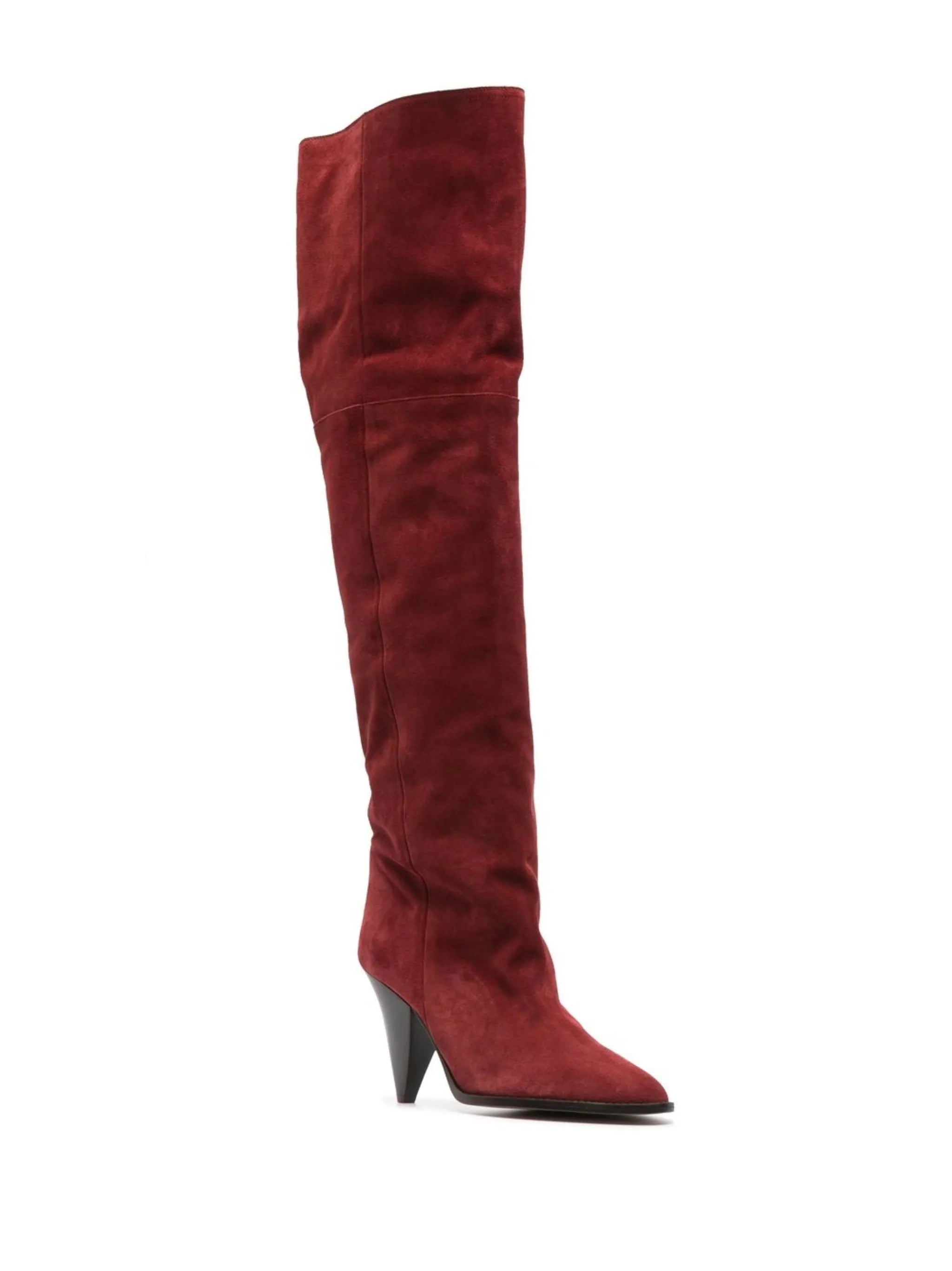 Riria 90mm suede knee boots