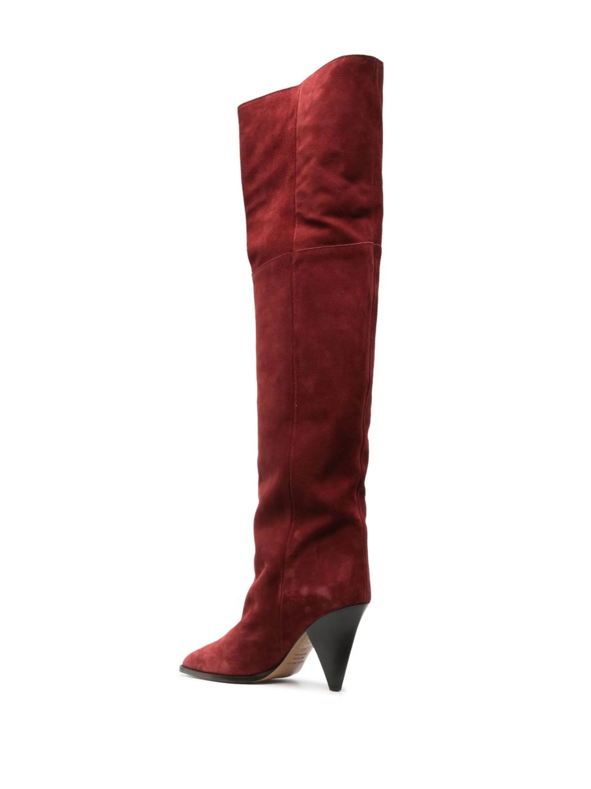Riria 90mm suede knee boots