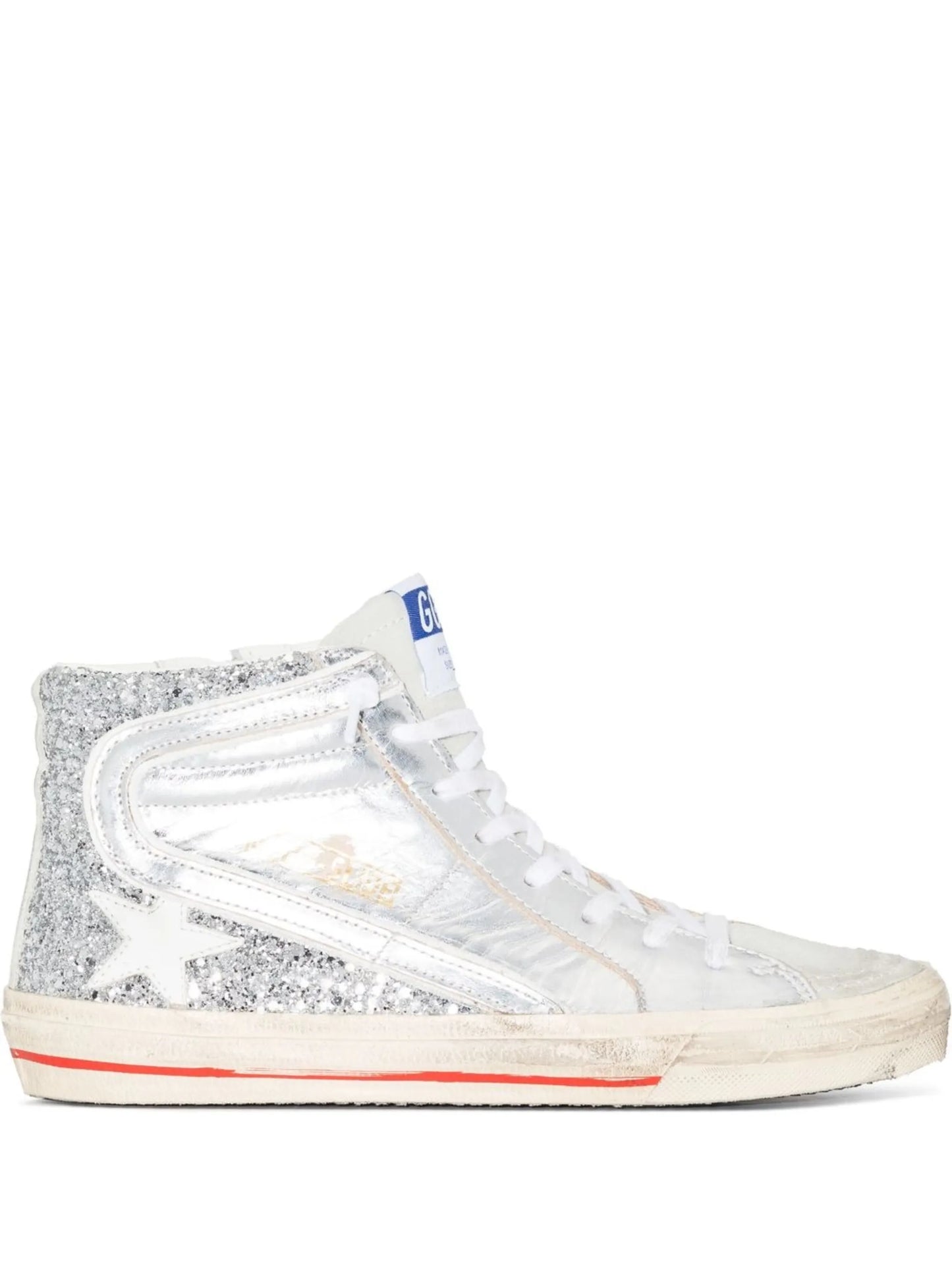 logo-patch lace-up sneakers