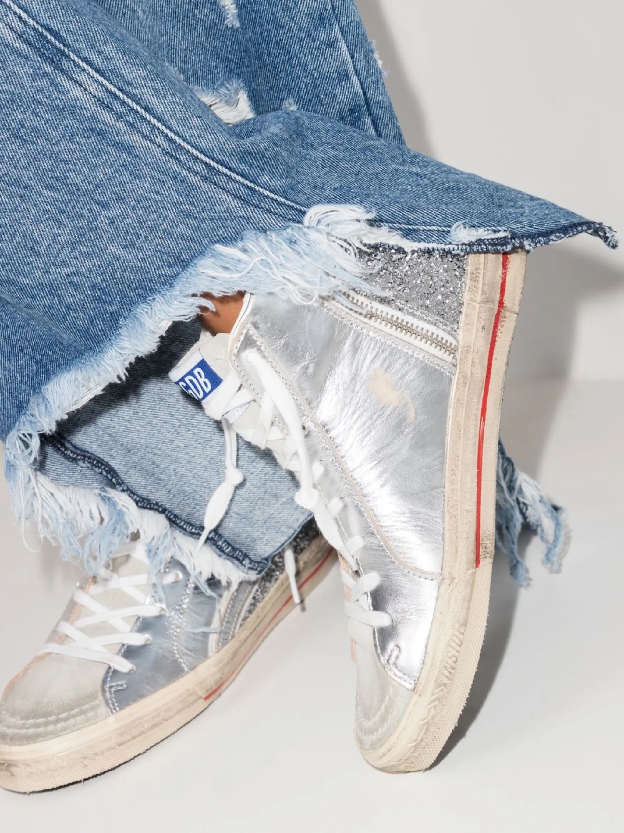 logo-patch lace-up sneakers