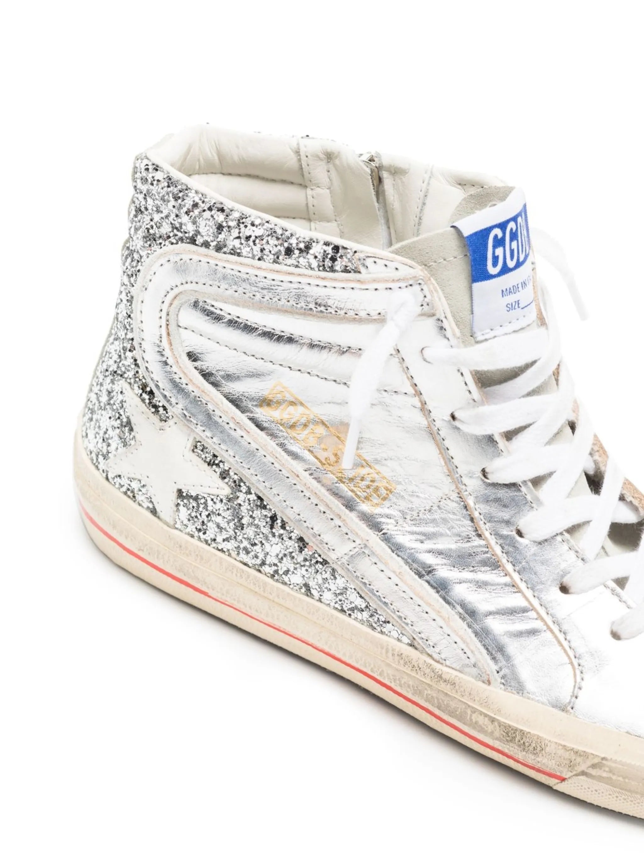 logo-patch lace-up sneakers