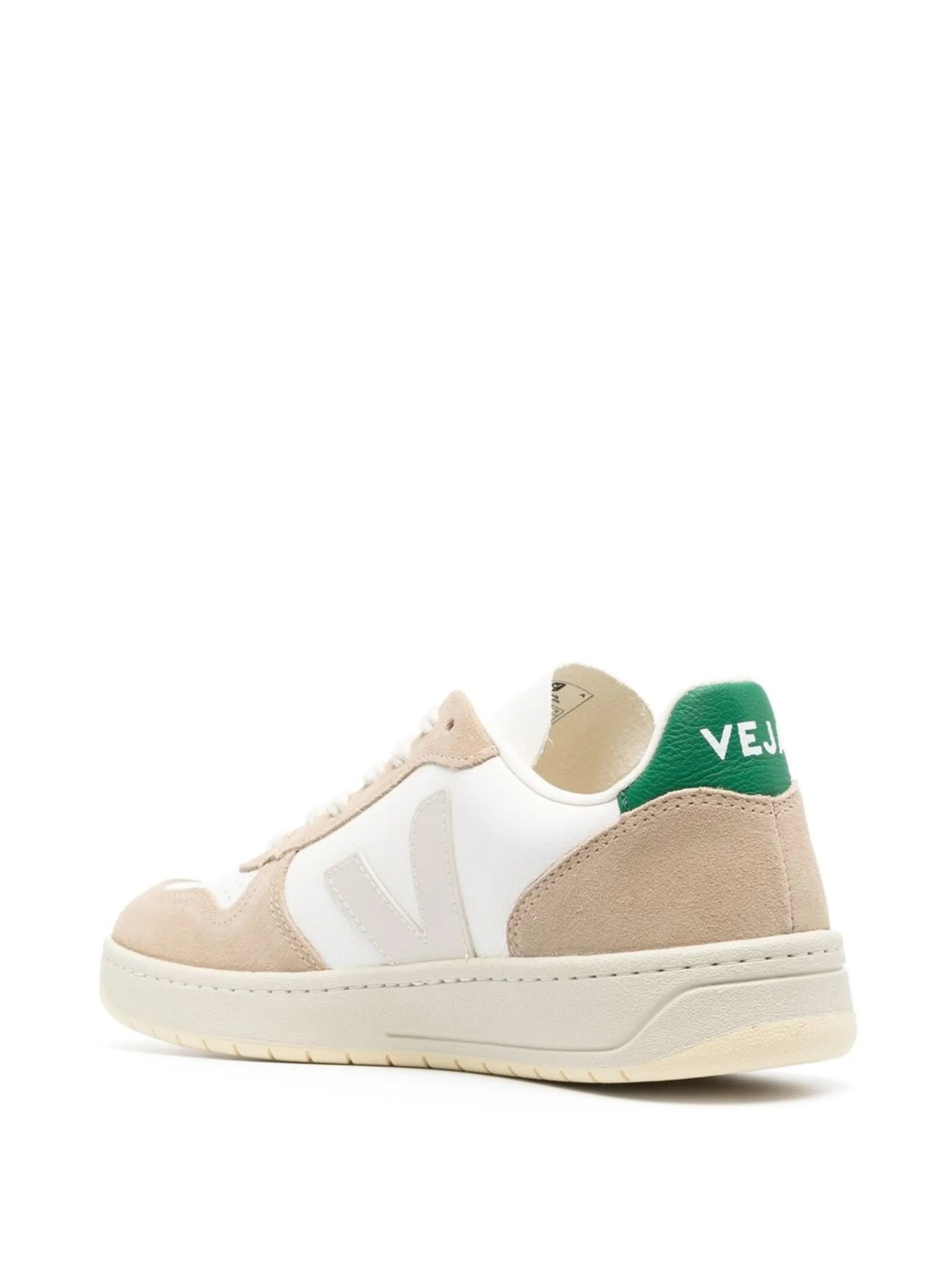 V-10 panelled lace-up sneakers