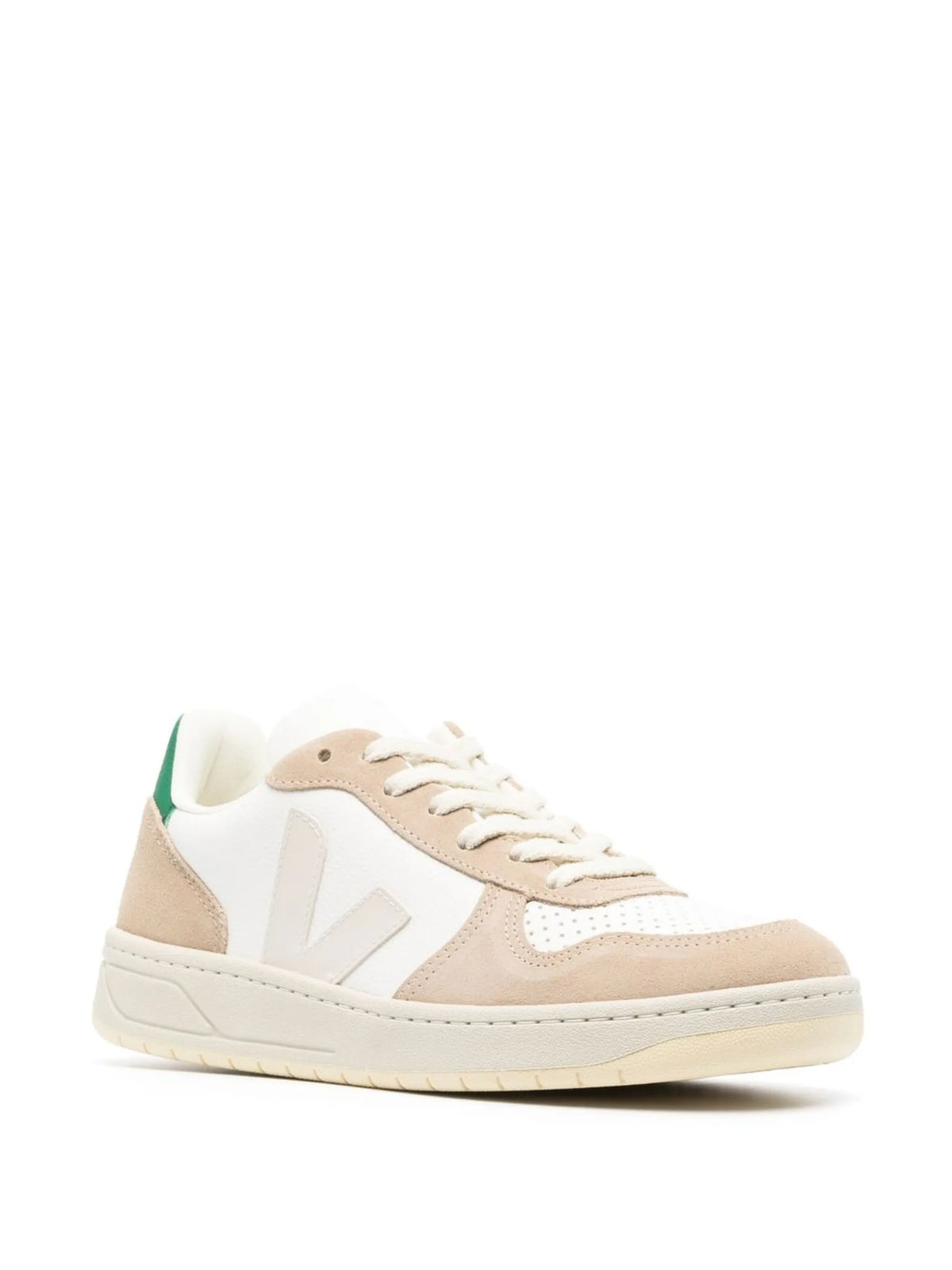 V-10 panelled lace-up sneakers