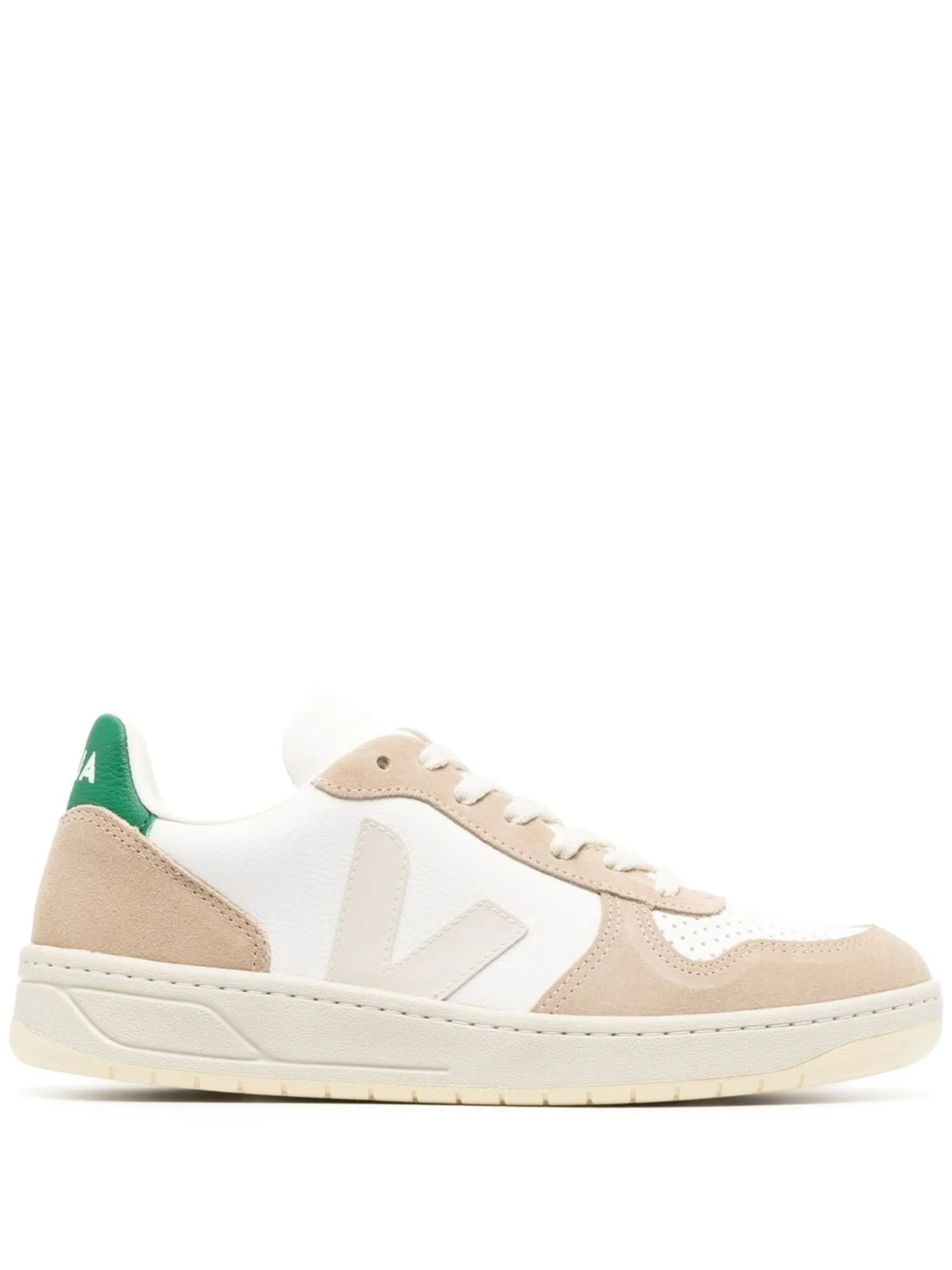 V-10 panelled lace-up sneakers