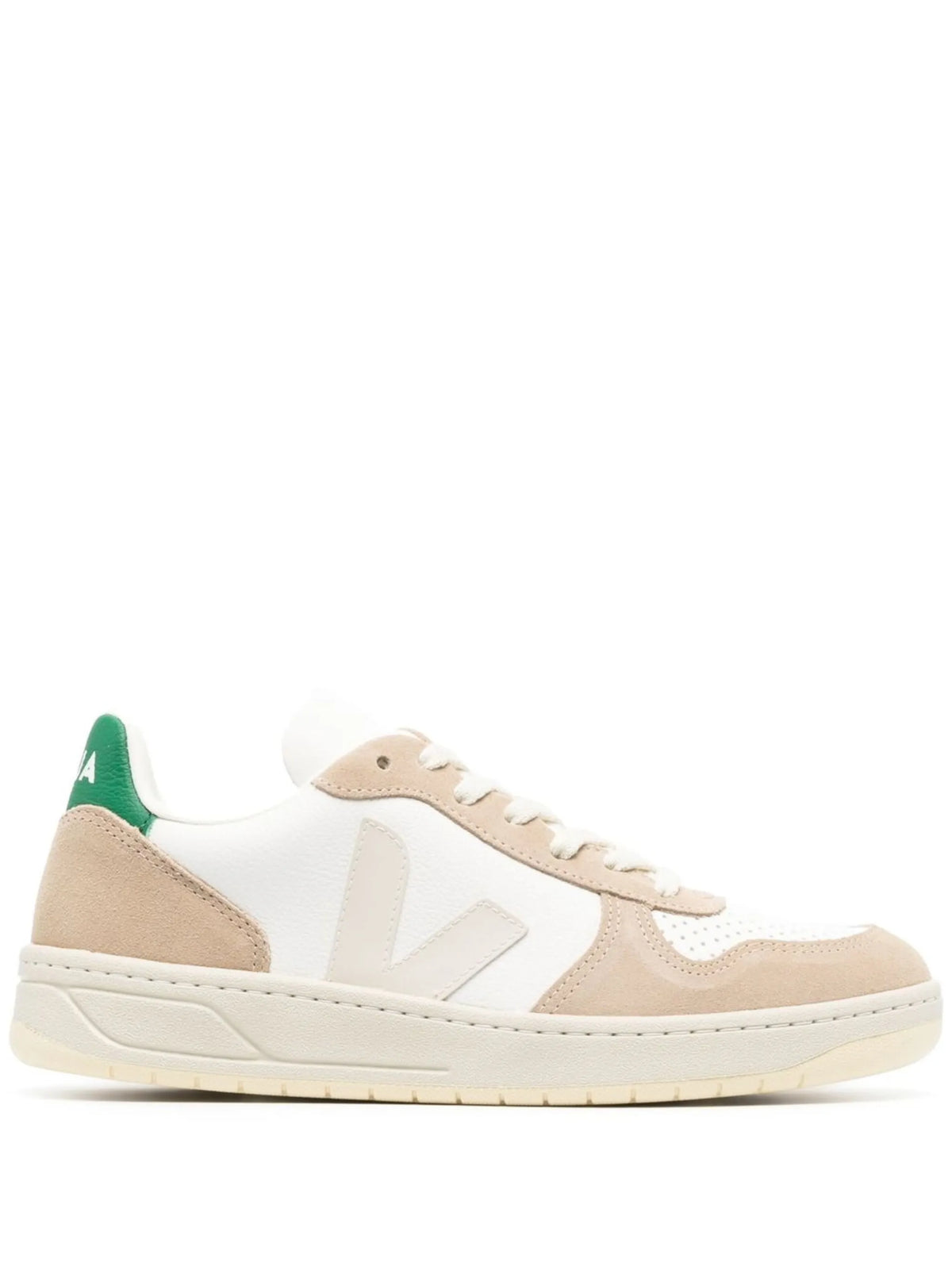 V-10 panelled lace-up sneakers