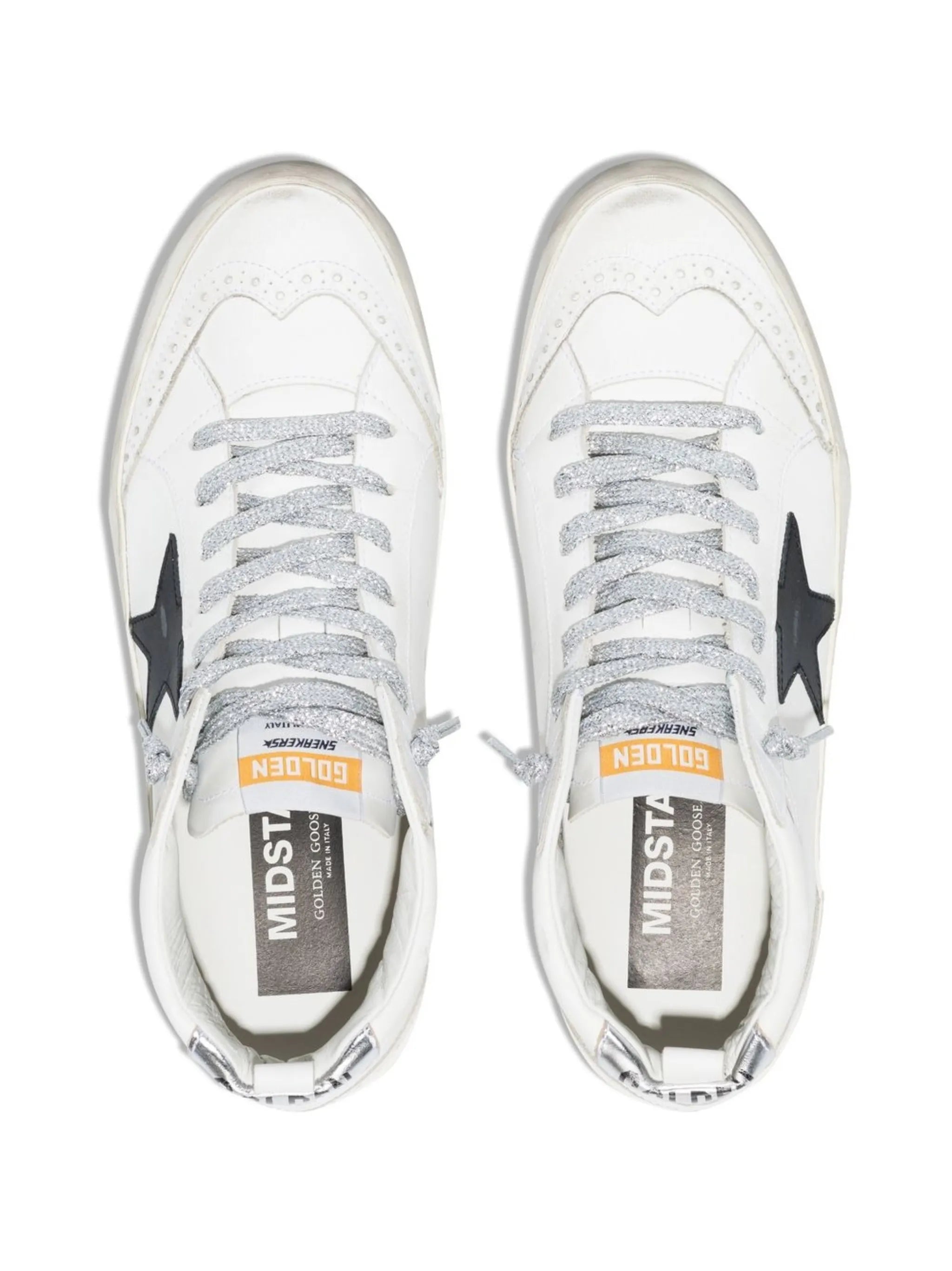 star-patch lace-up sneakers