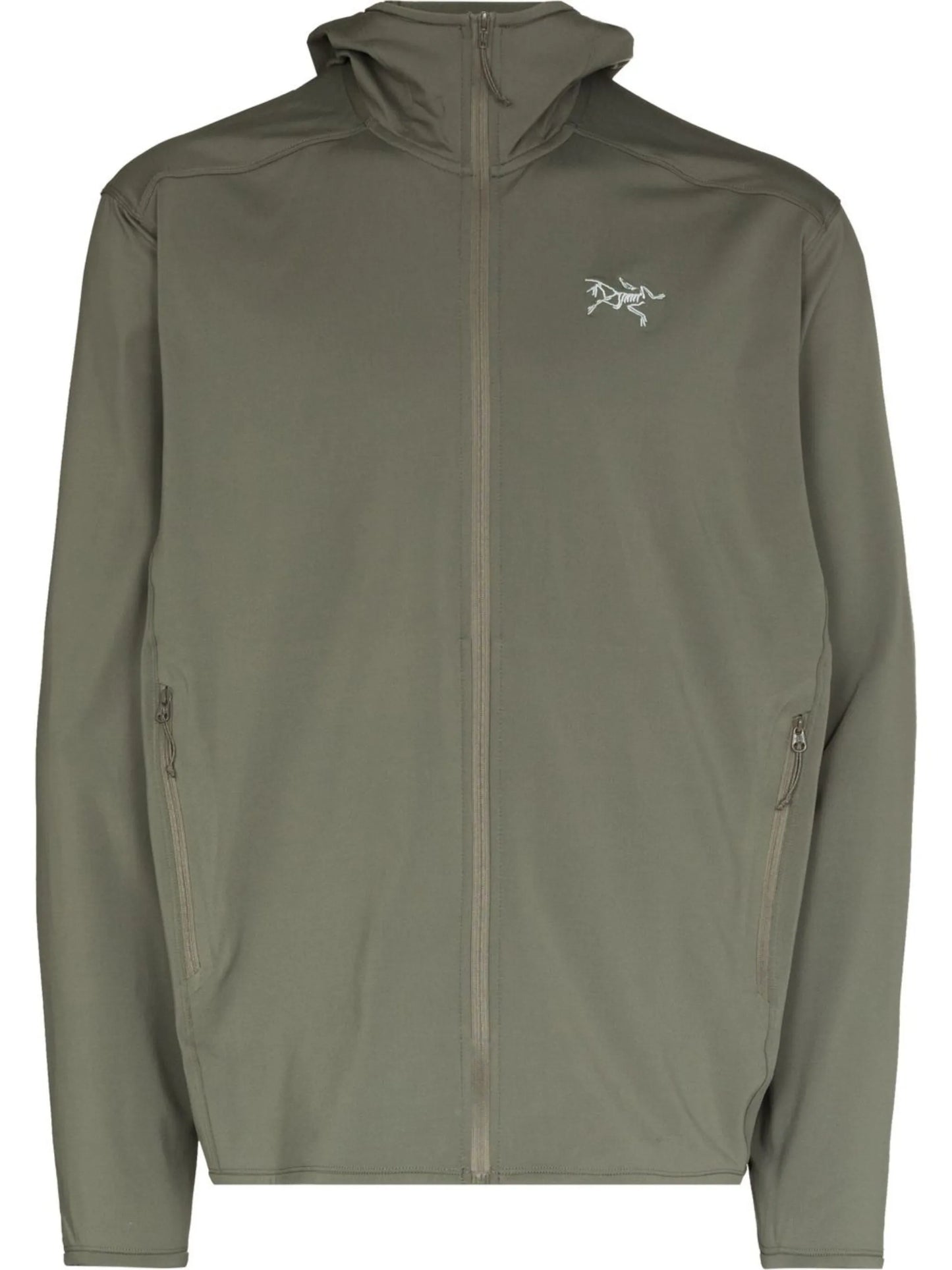 Kyanite logo-embroidered zipped hoodie