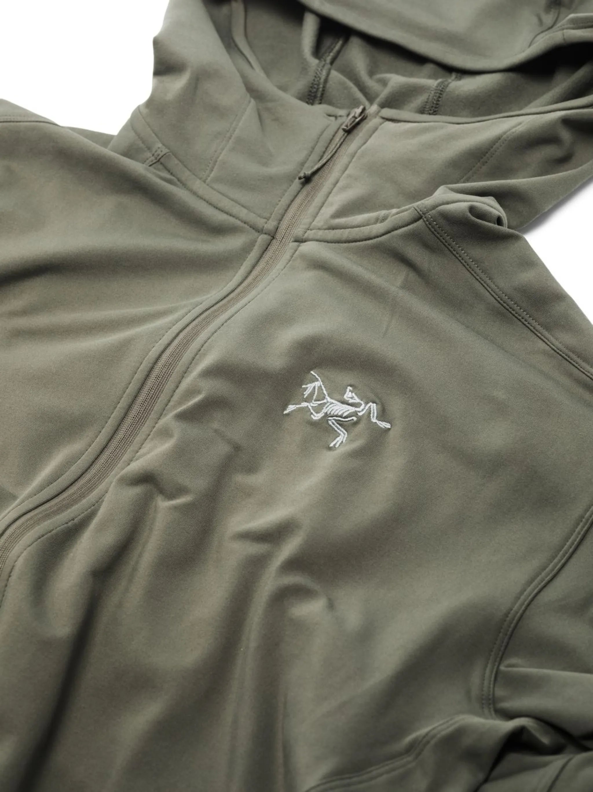 Kyanite logo-embroidered zipped hoodie