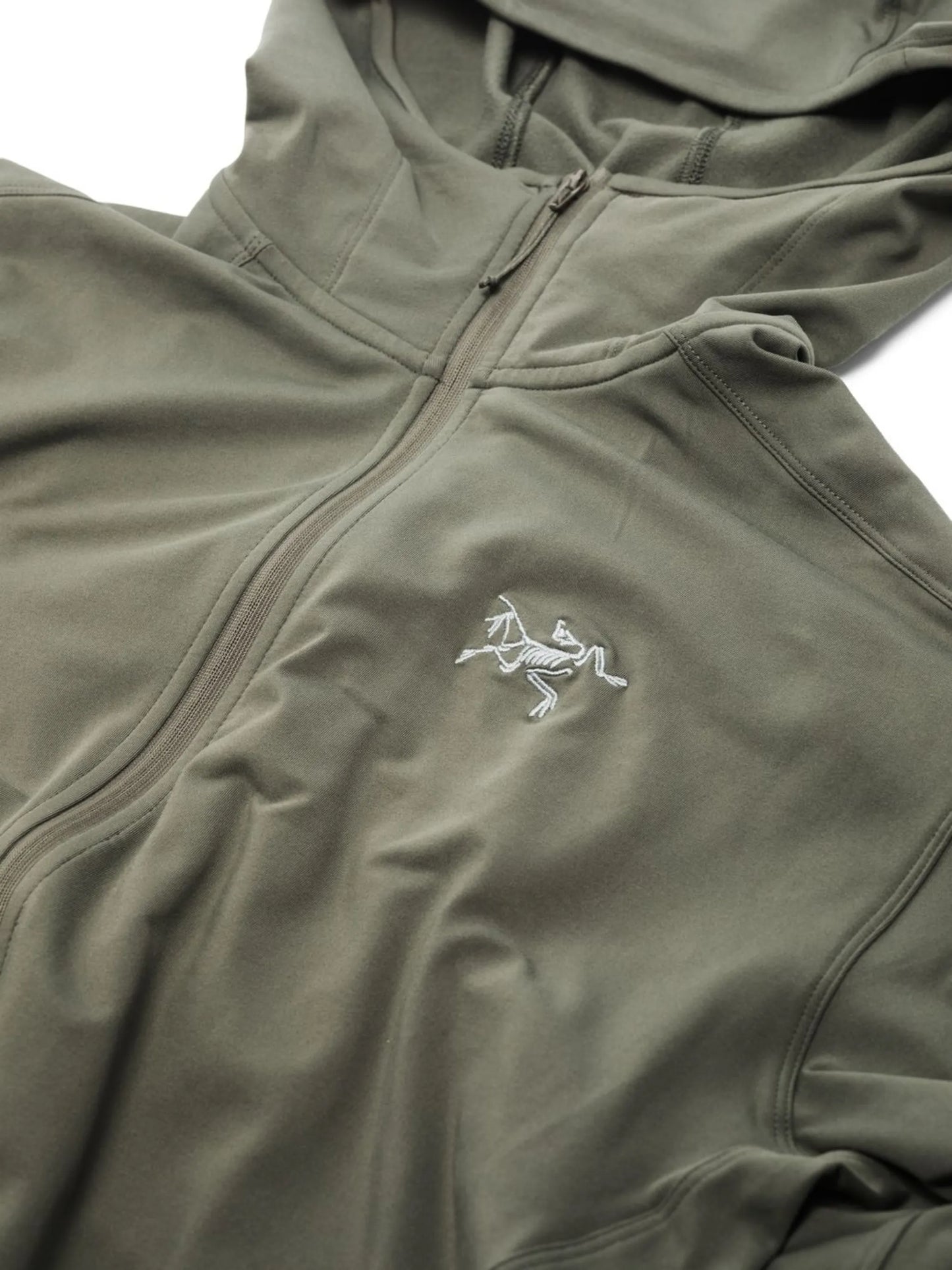 Kyanite logo-embroidered zipped hoodie
