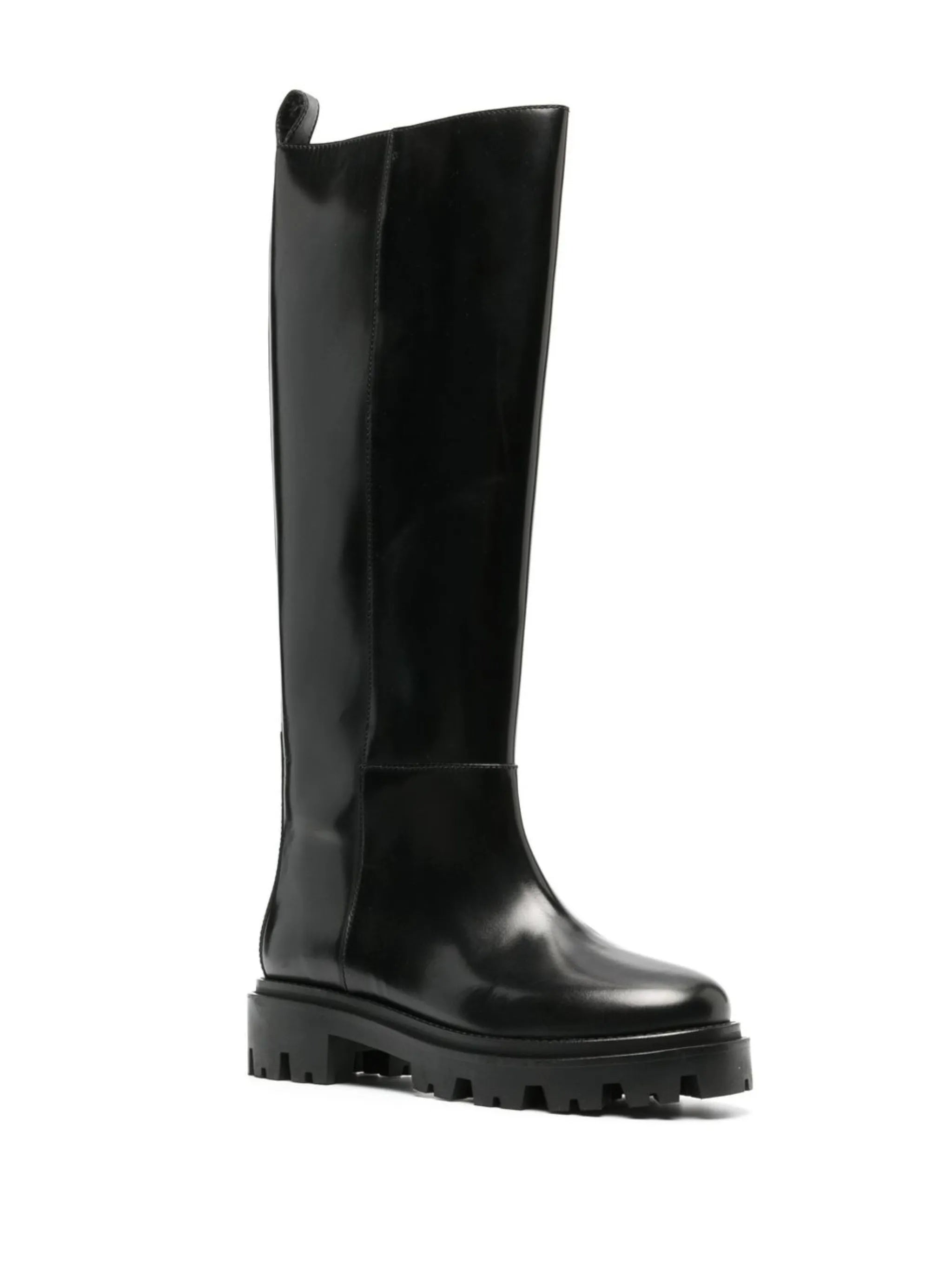 leather knee-high boots