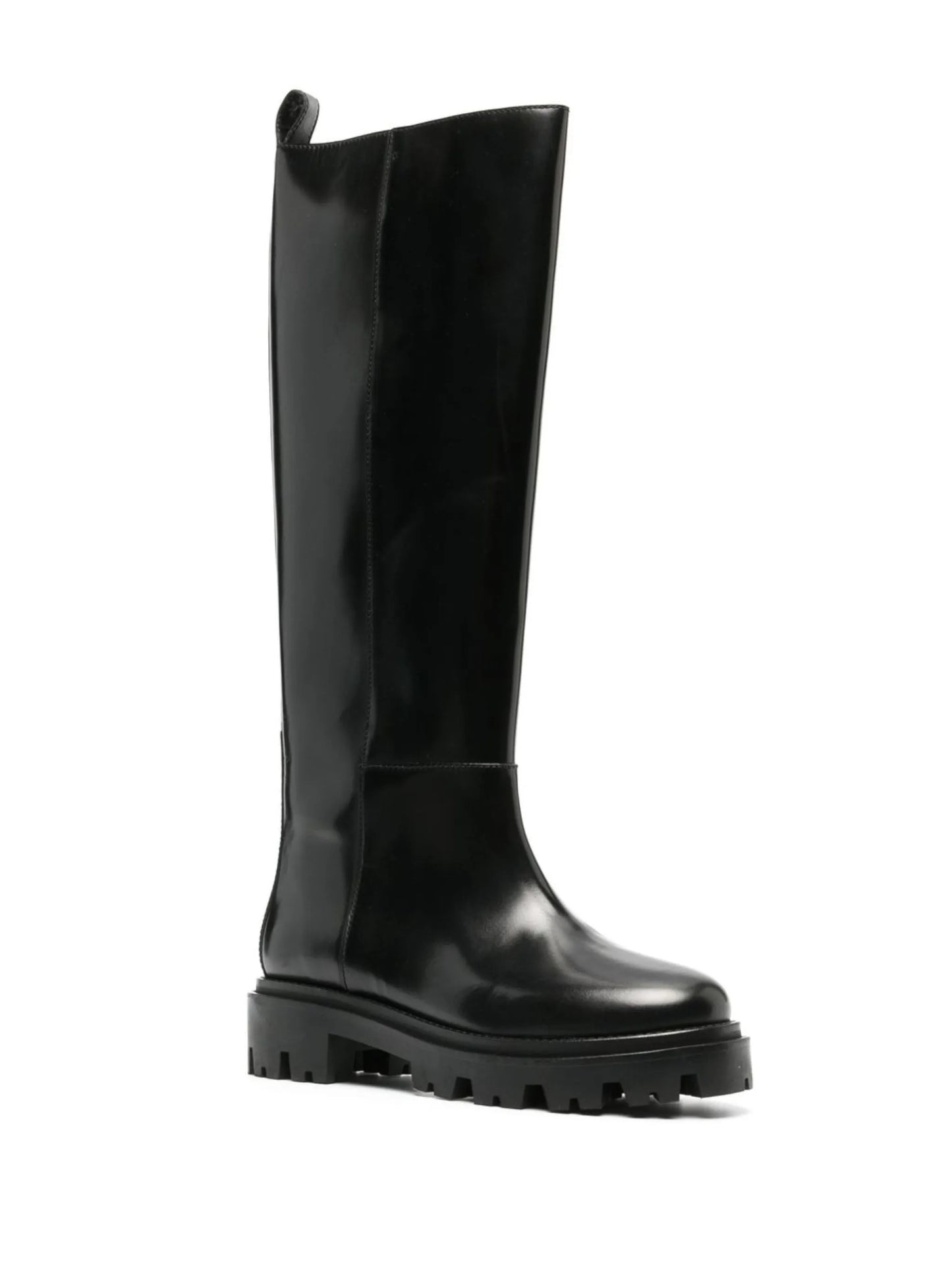 leather knee-high boots