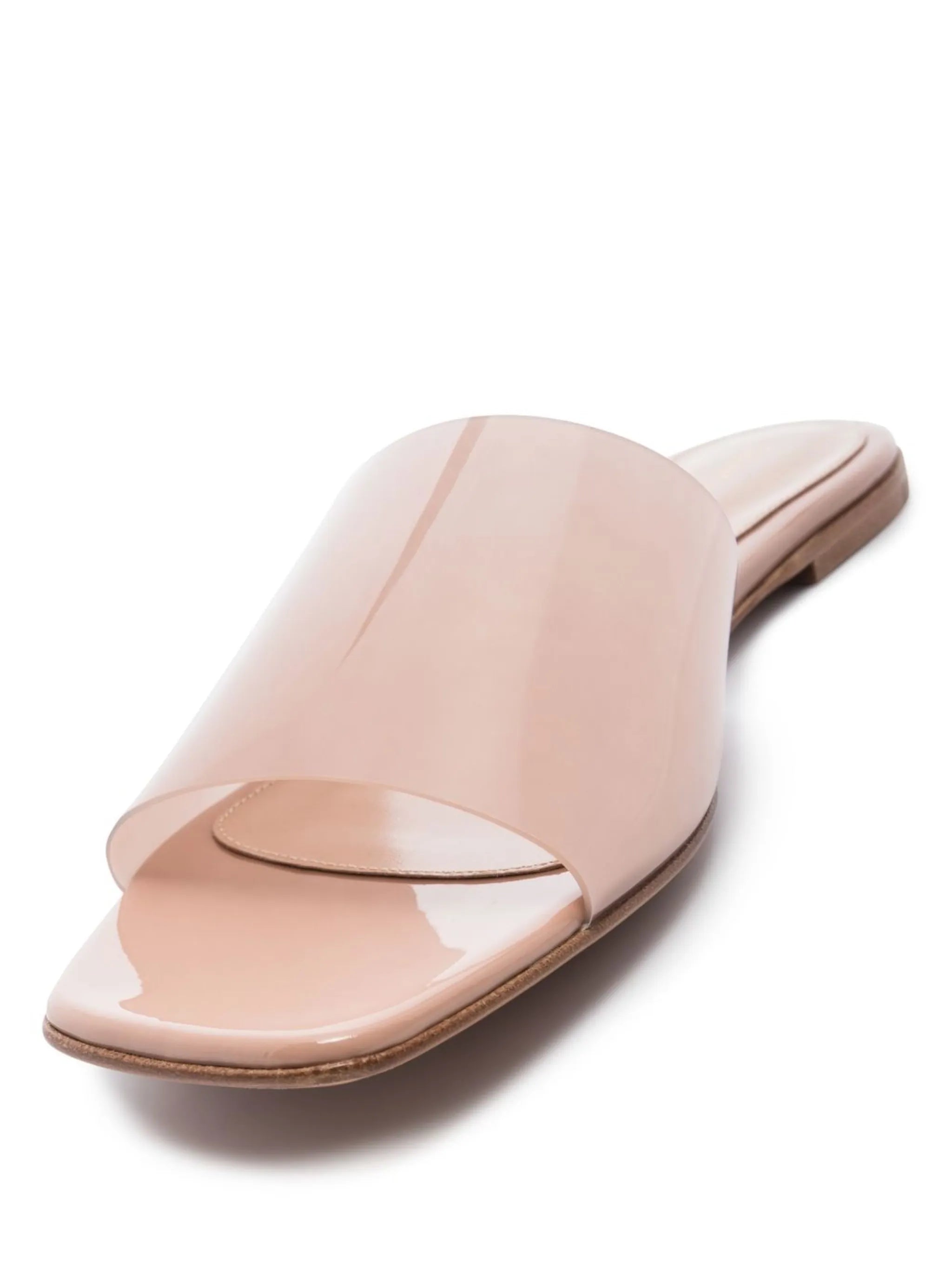semi-transparent flat sandals