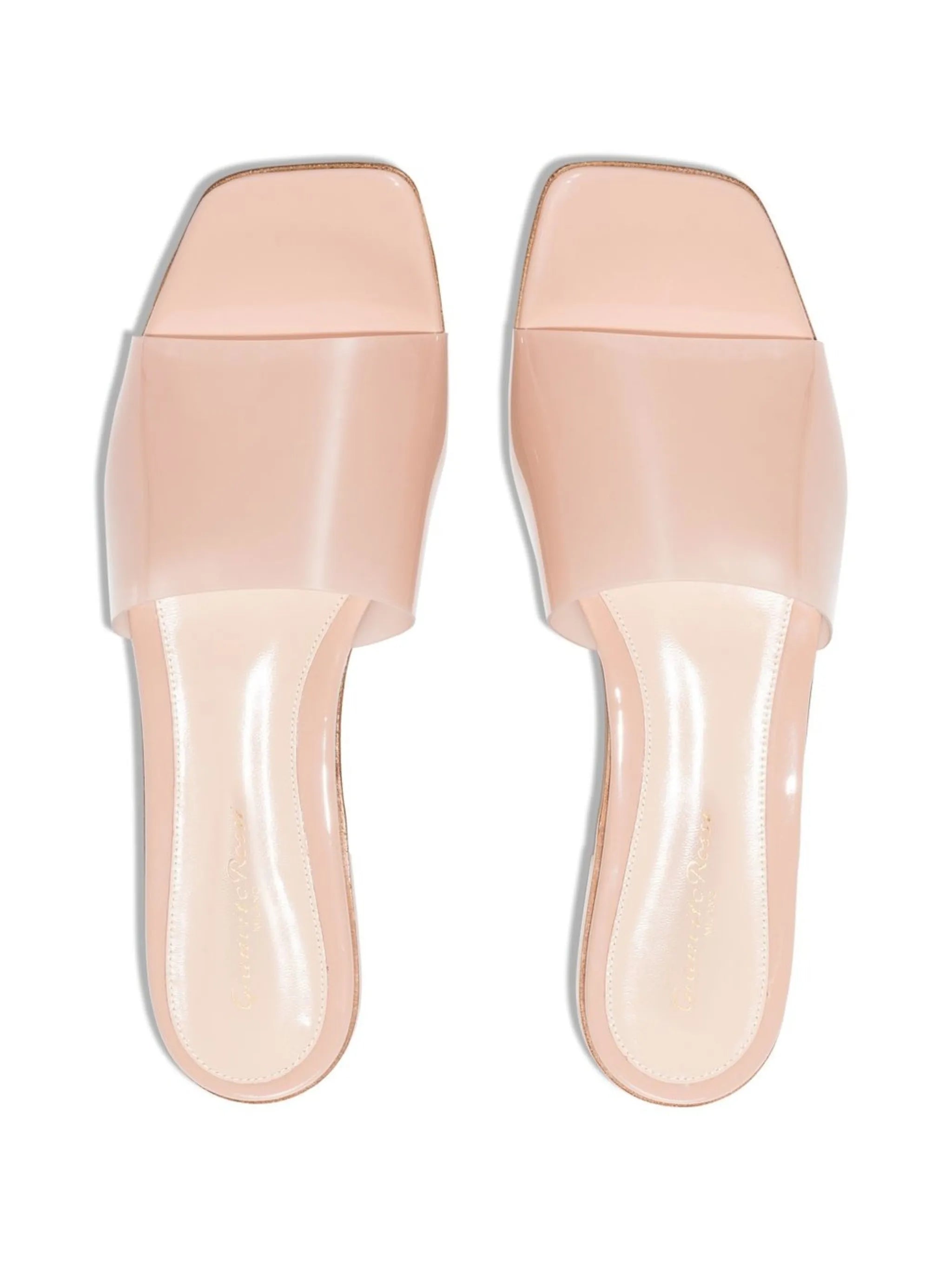 semi-transparent flat sandals