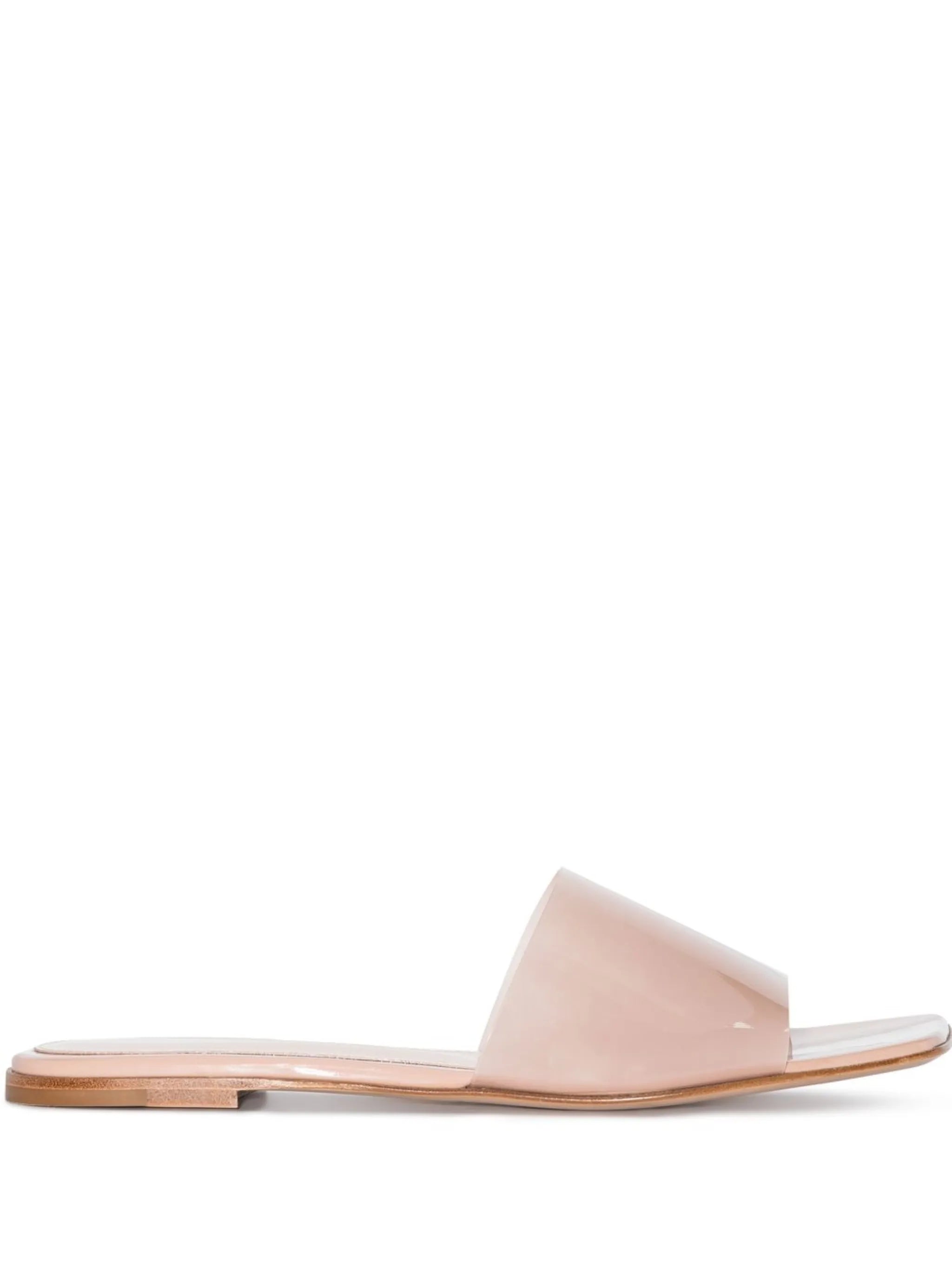 semi-transparent flat sandals