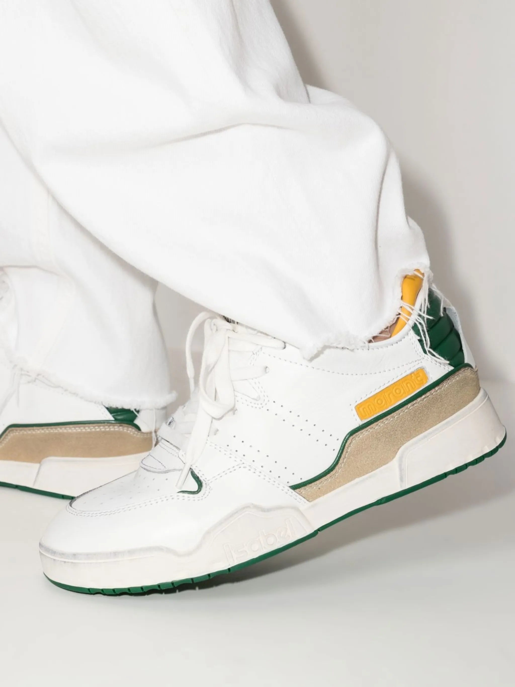 logo-patch lace-up sneakers