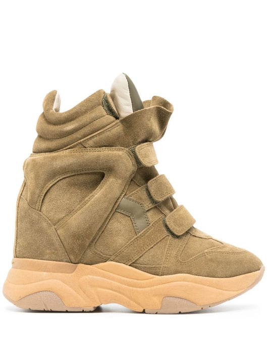 Balskee suede high-top wedge sneakers