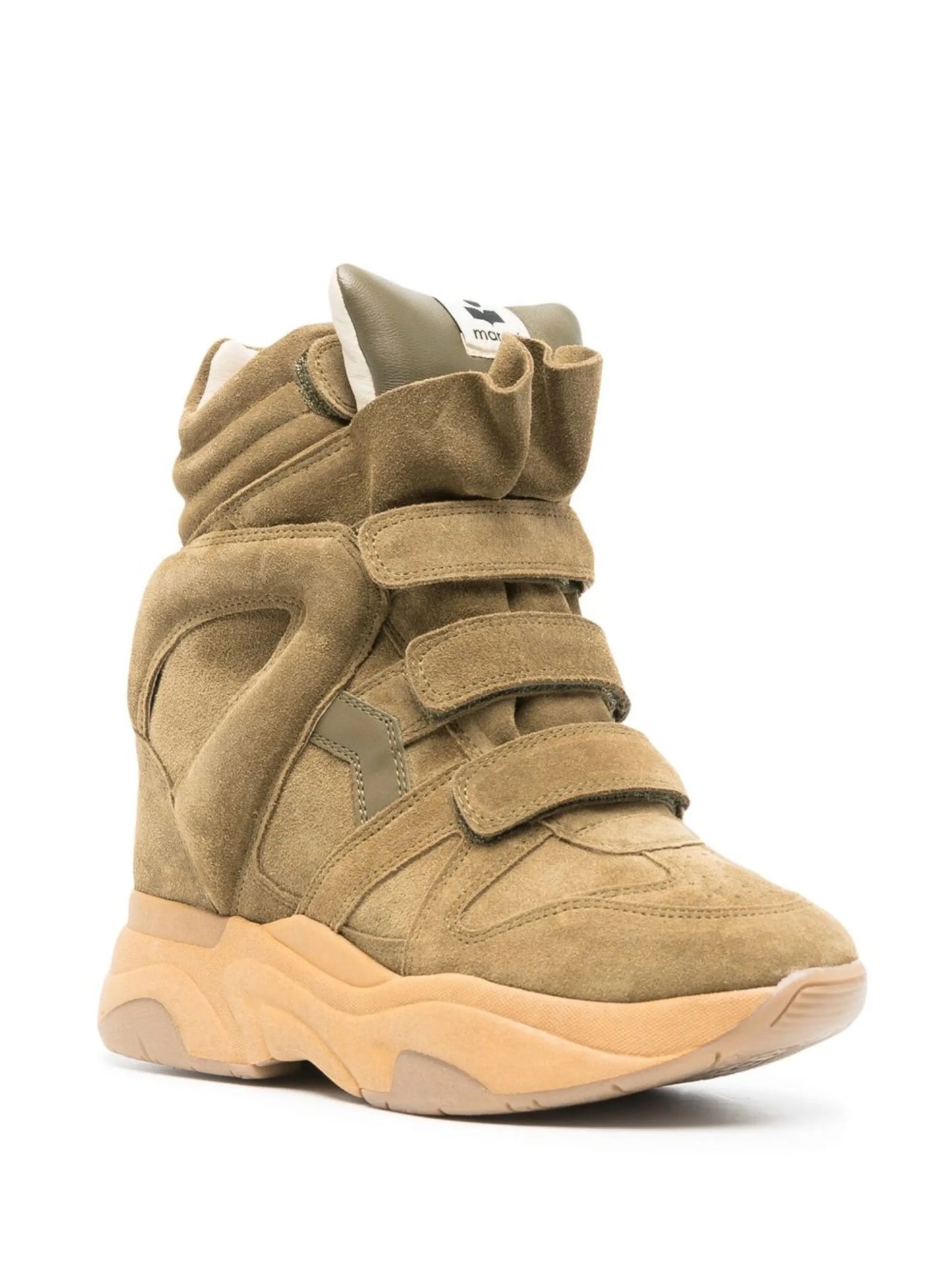 Balskee suede high-top wedge sneakers