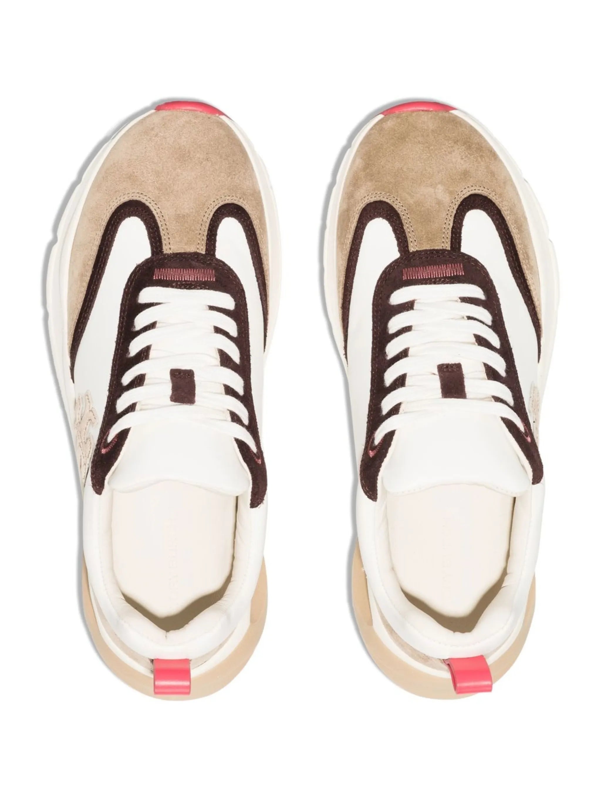 multi-panel lace-up sneakers