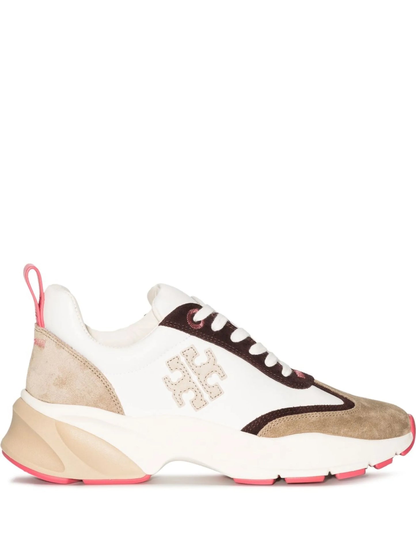 multi-panel lace-up sneakers