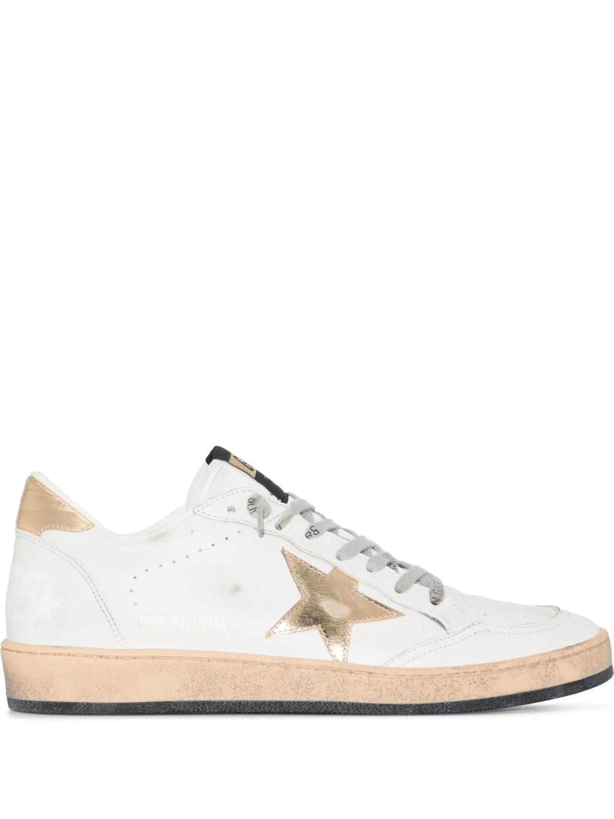 Ball Star trainers with gold star and heel tab