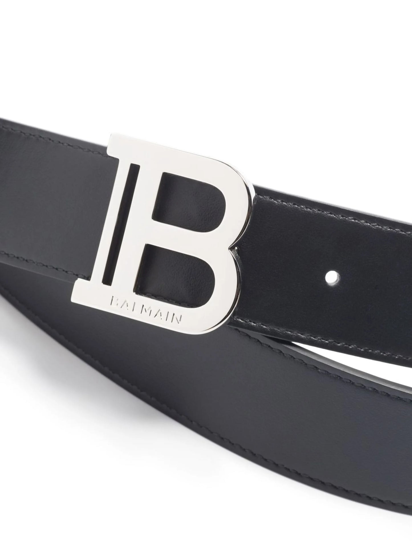 logo-plaque buckled belt