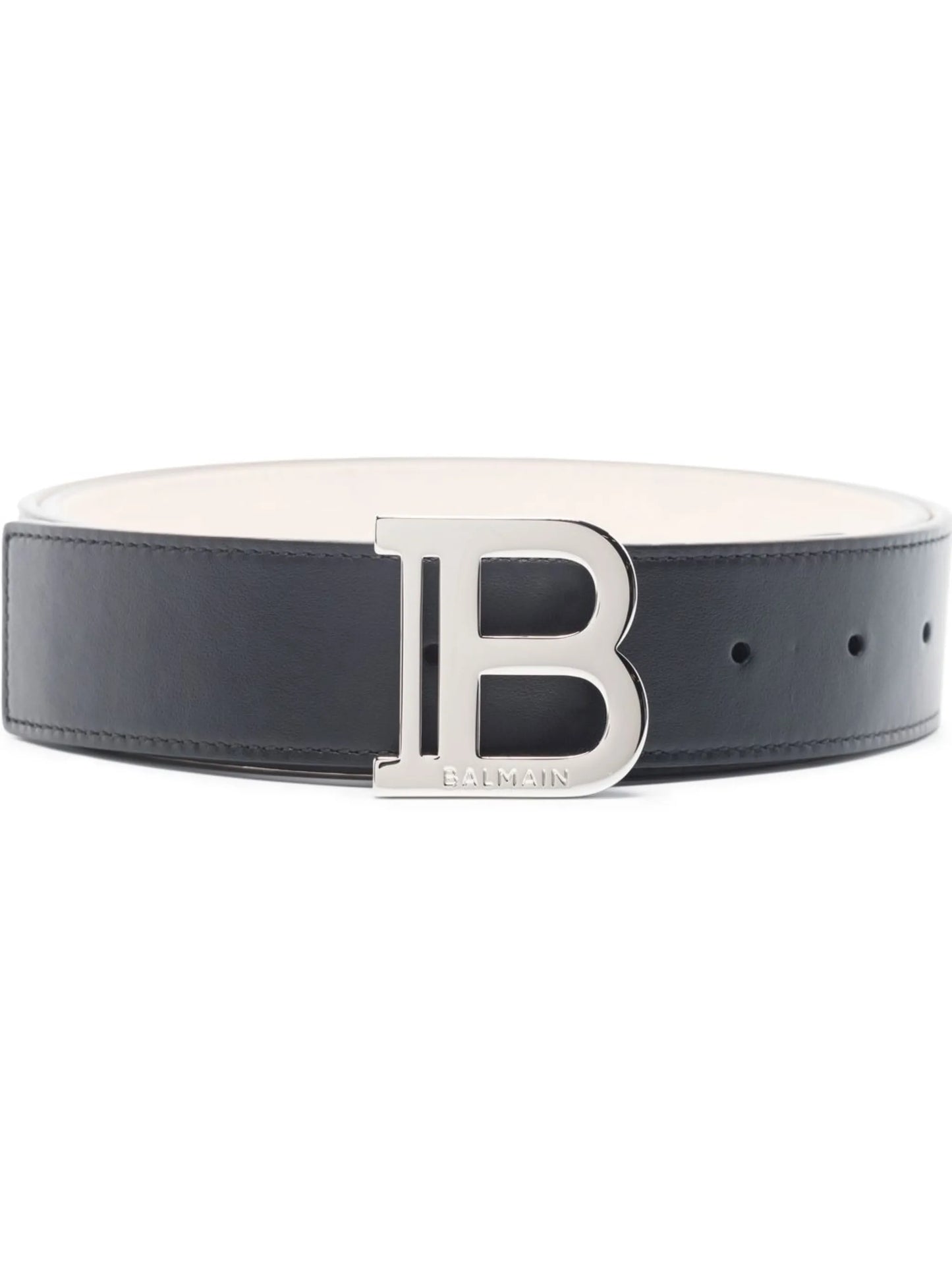 logo-plaque buckled belt