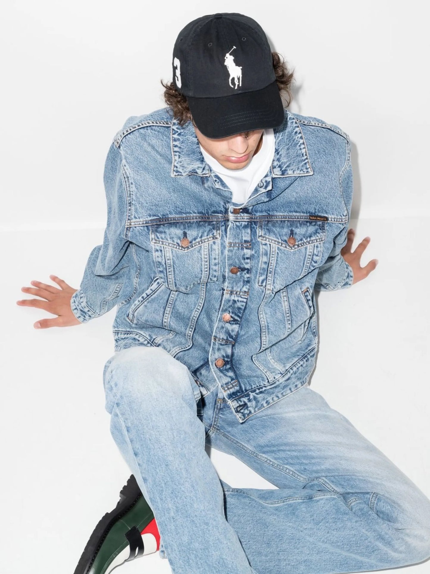 logo-print baseball cap