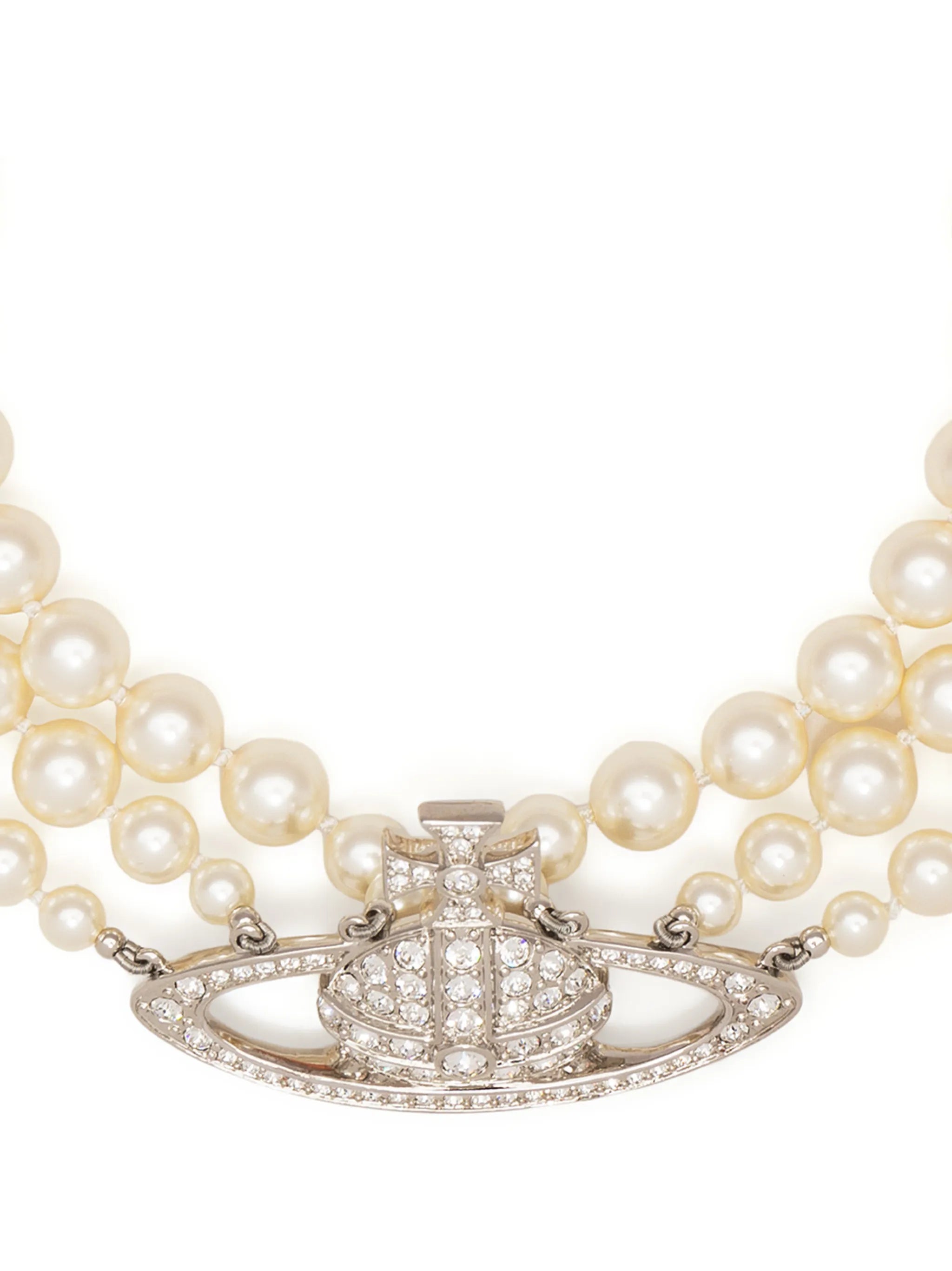 Orb pearl-detail necklace