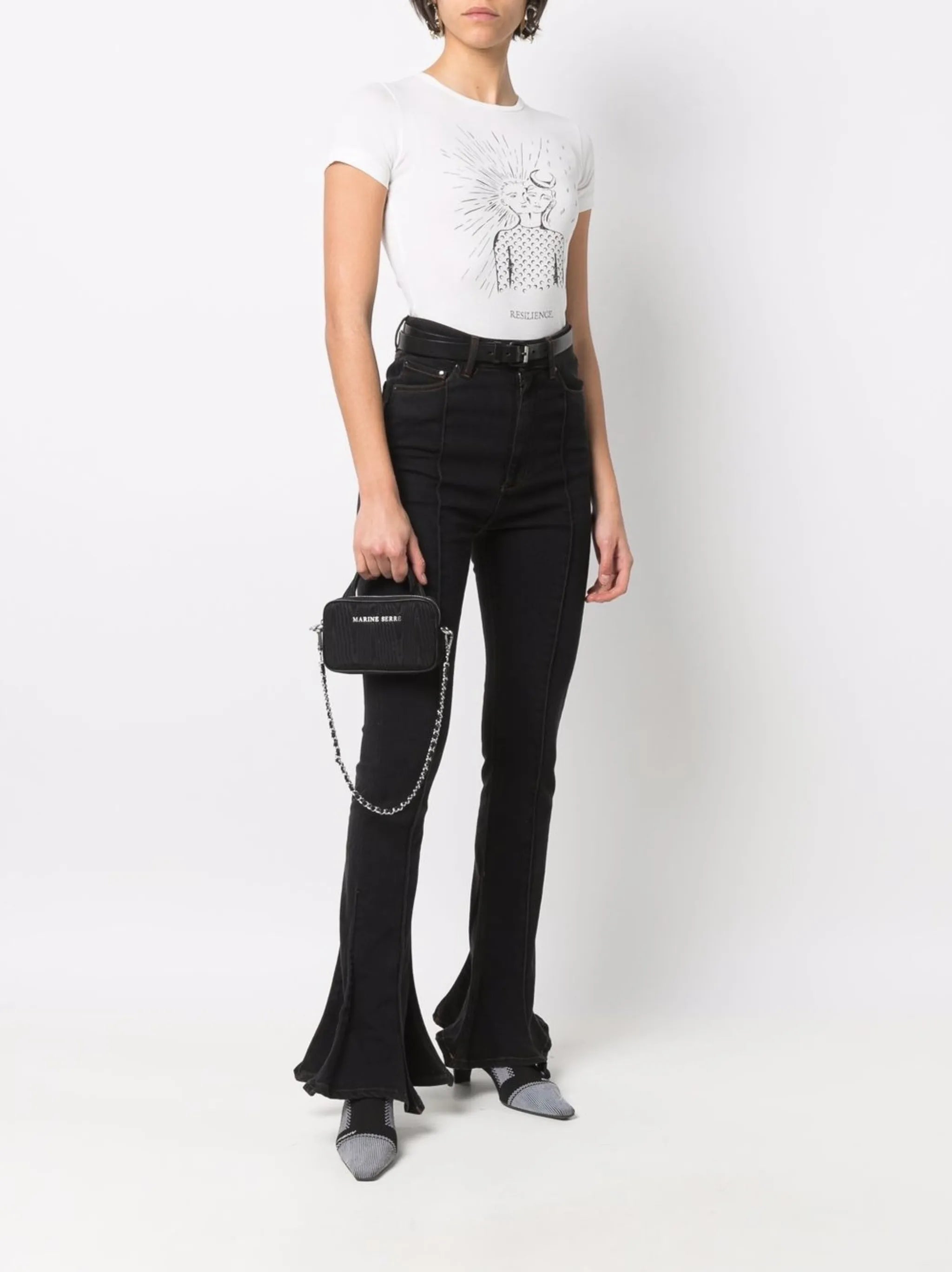 Courage tarot card-print T-shirt