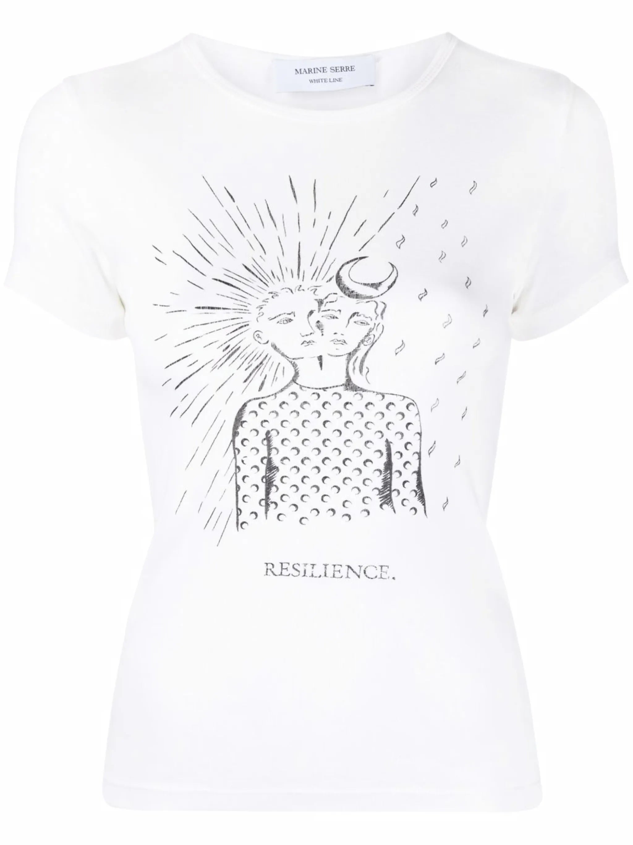 Courage tarot card-print T-shirt