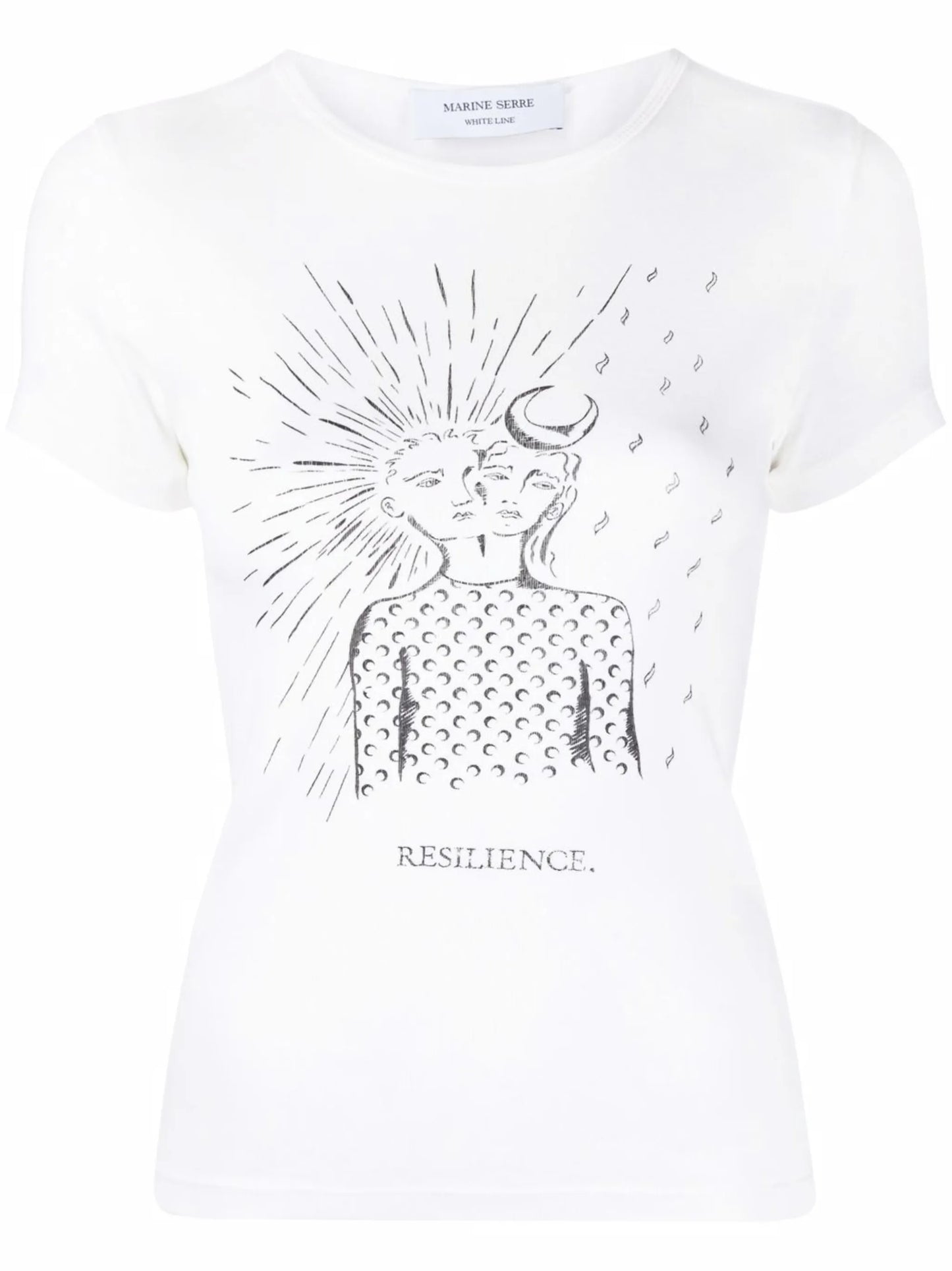 Courage tarot card-print T-shirt