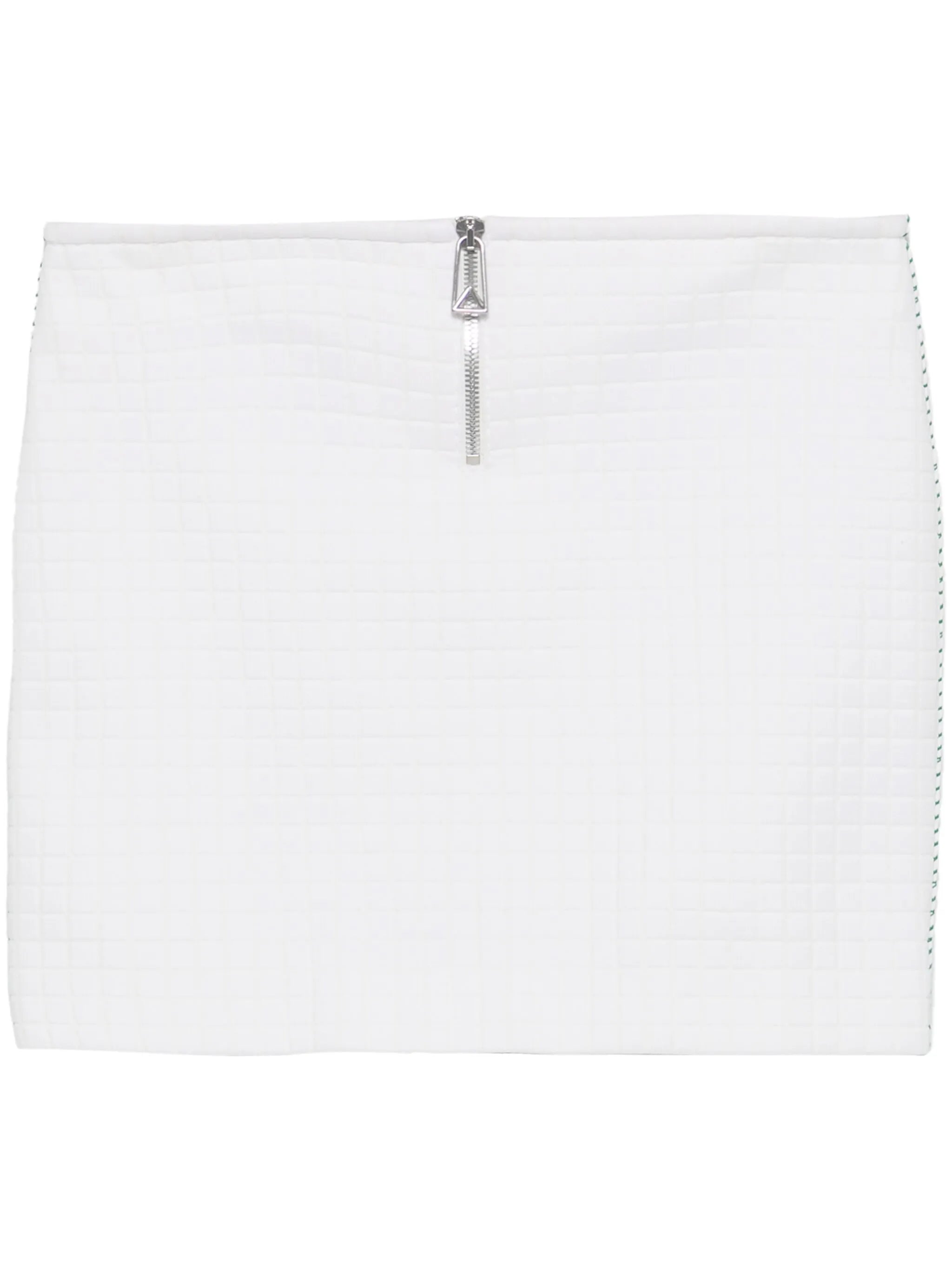 grid-pattern mini skirt