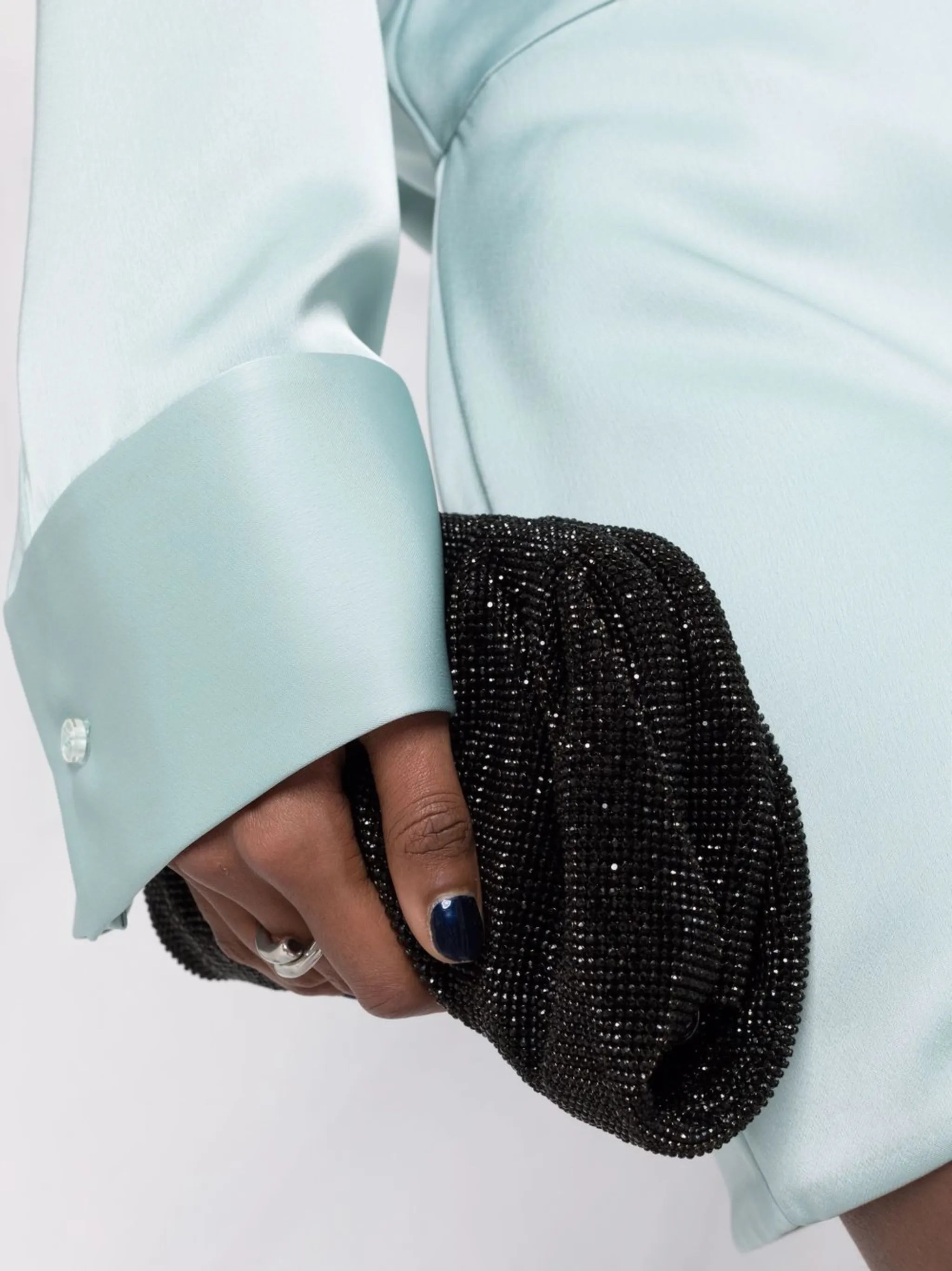 bead-embellished clutch bag