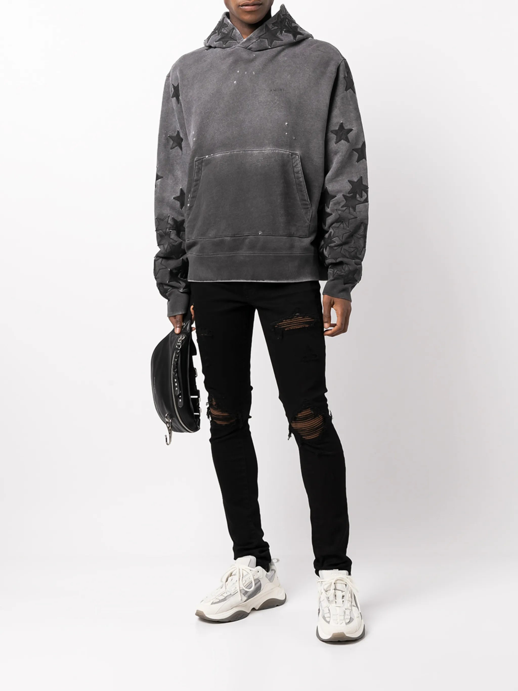 distressed ultra suede jeans