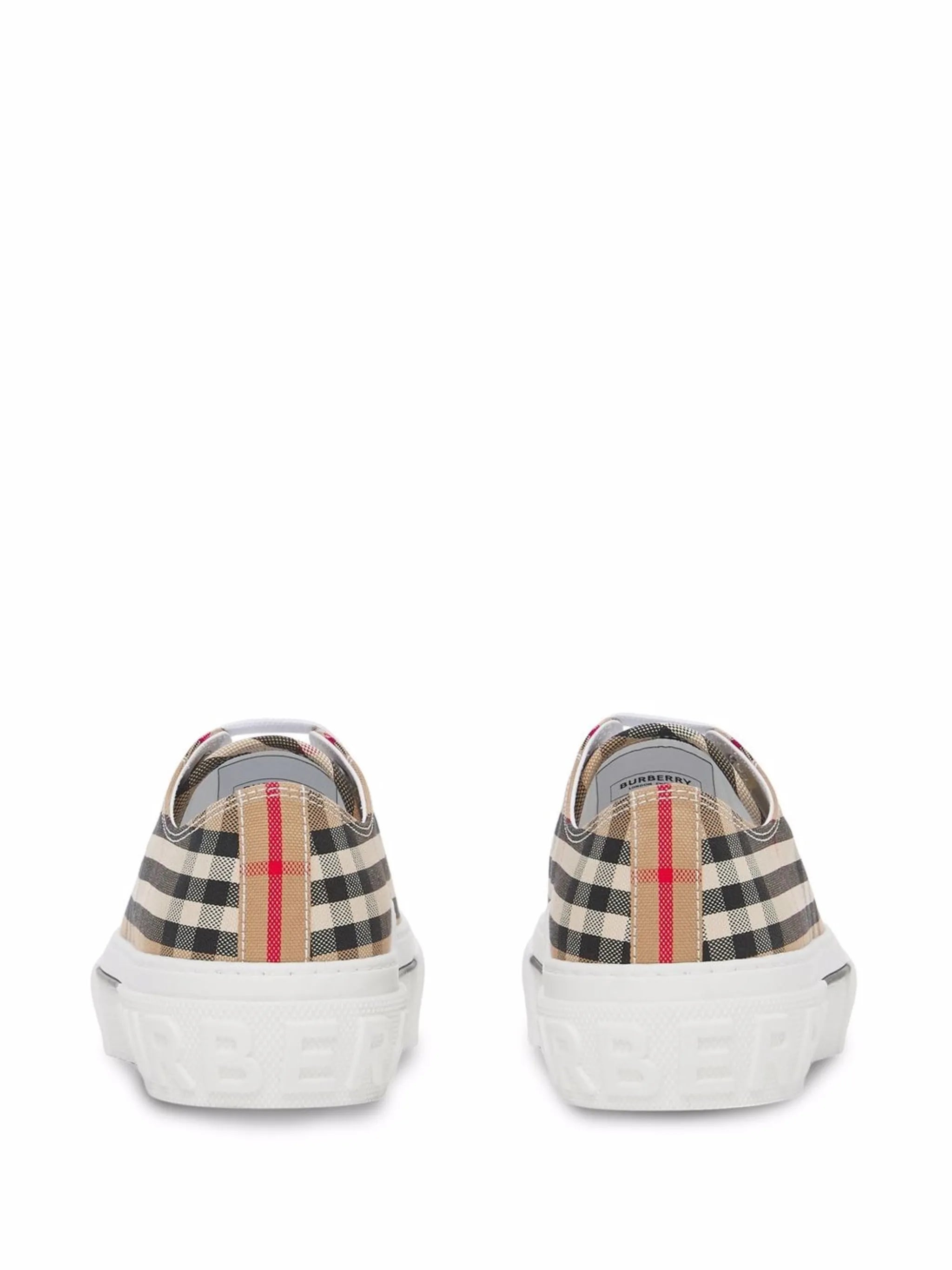 Vintage check cotton sneakers