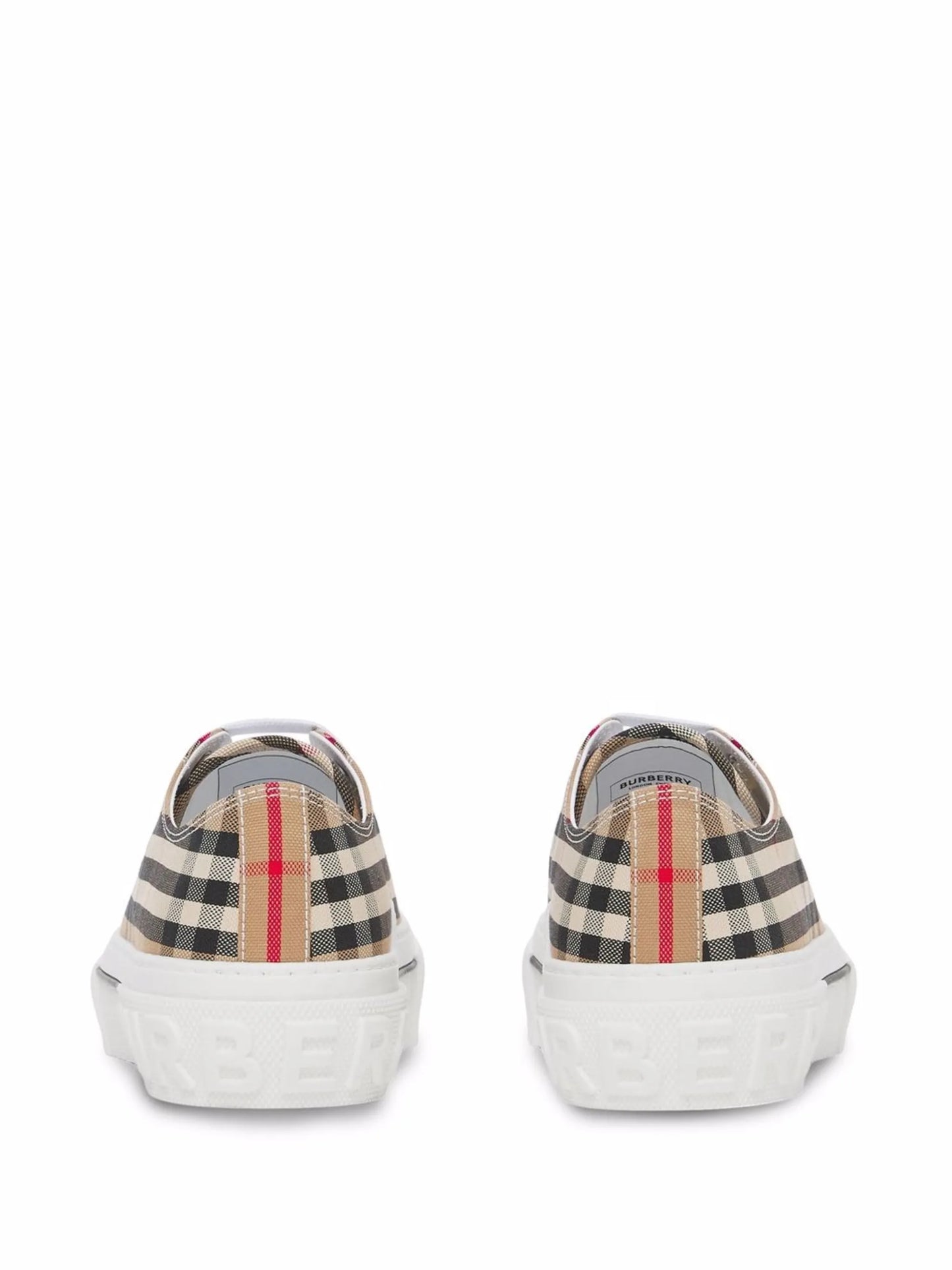 Vintage check cotton sneakers