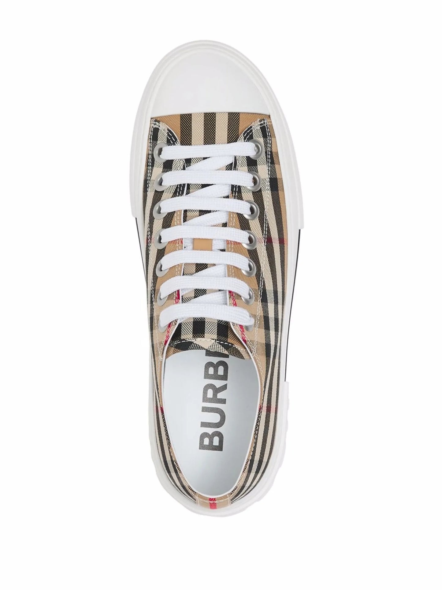 check cotton sneakers