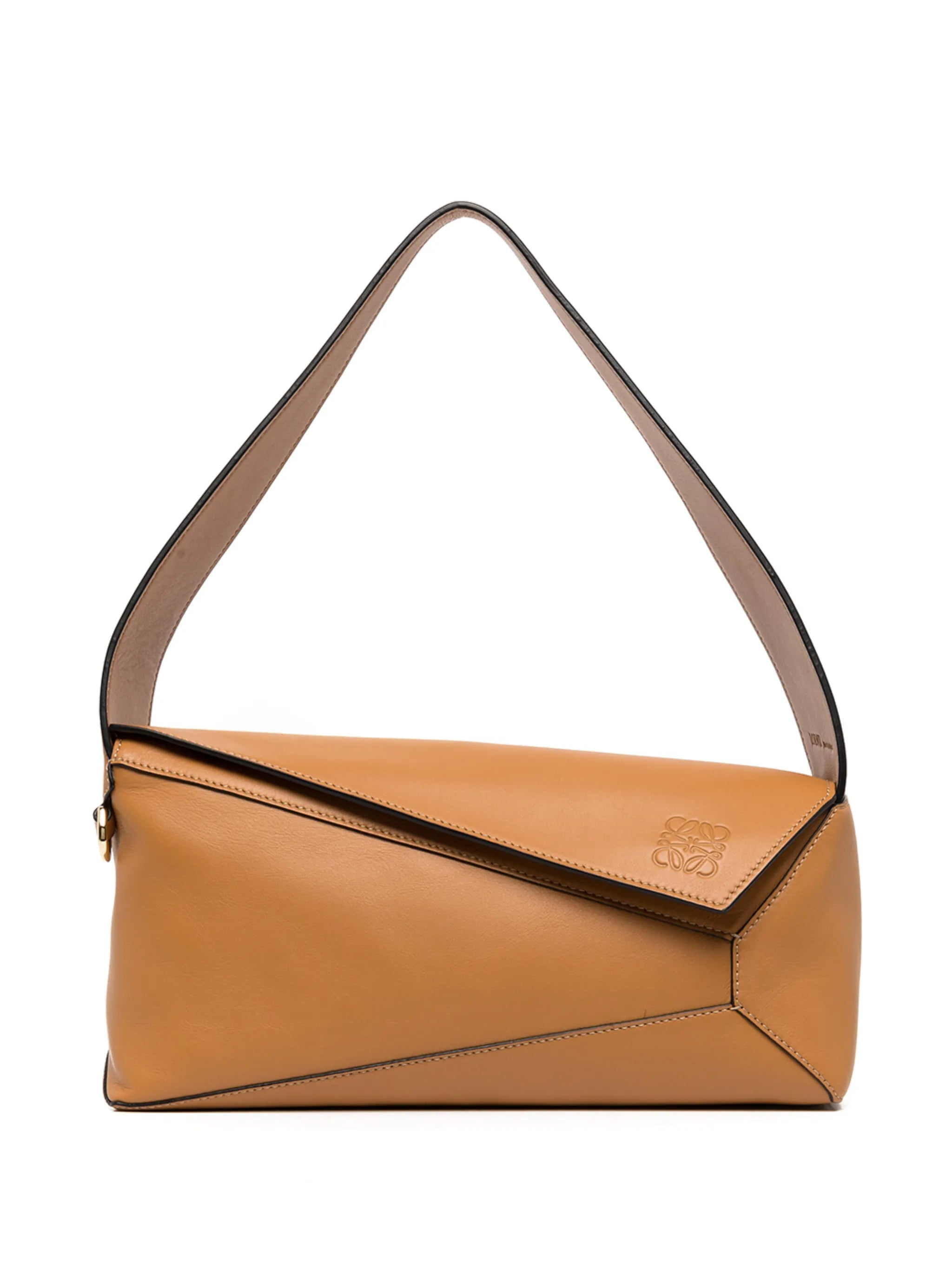 Puzzle leather shoulder bag