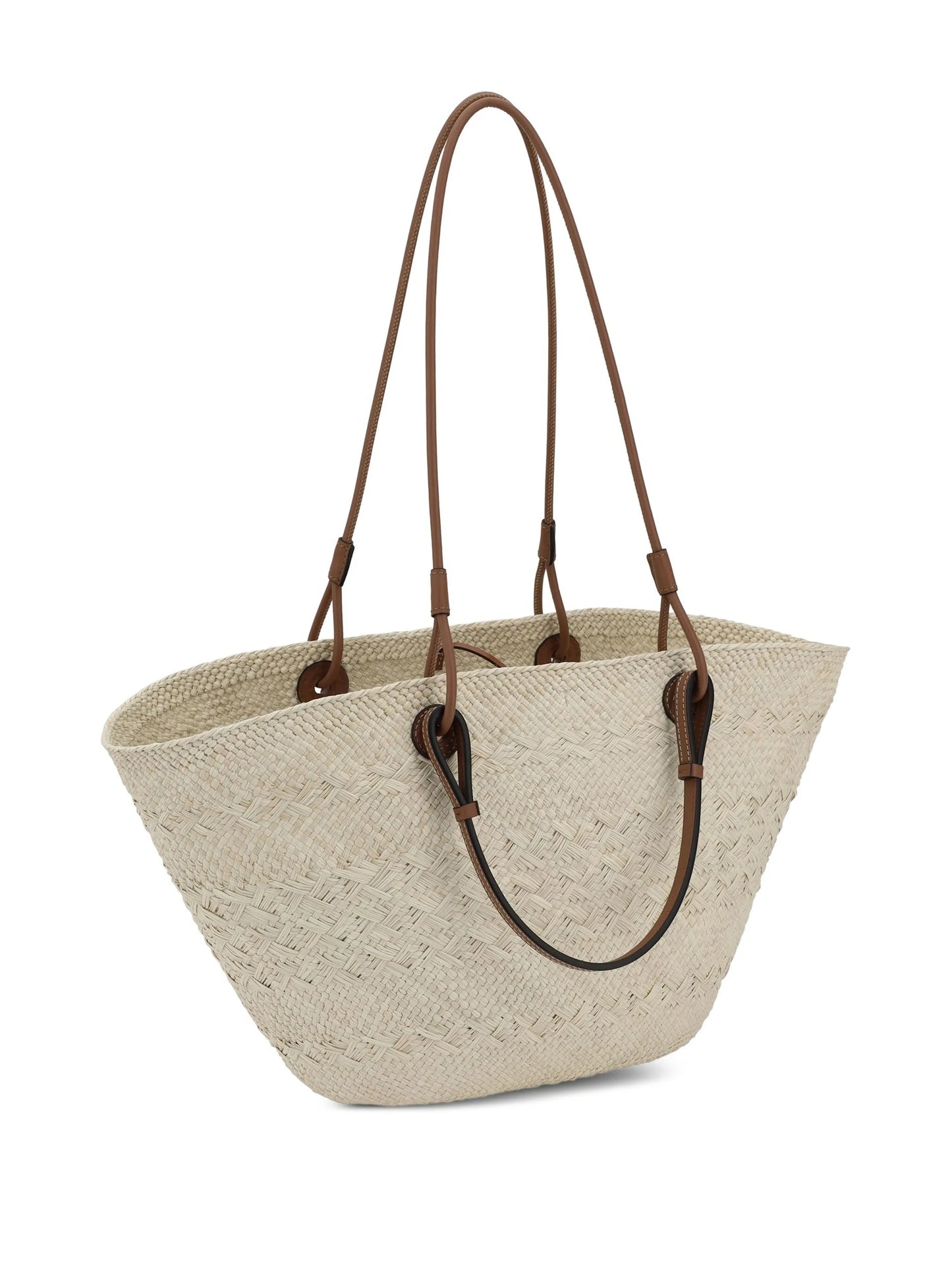 Anagram straw basket tote bag