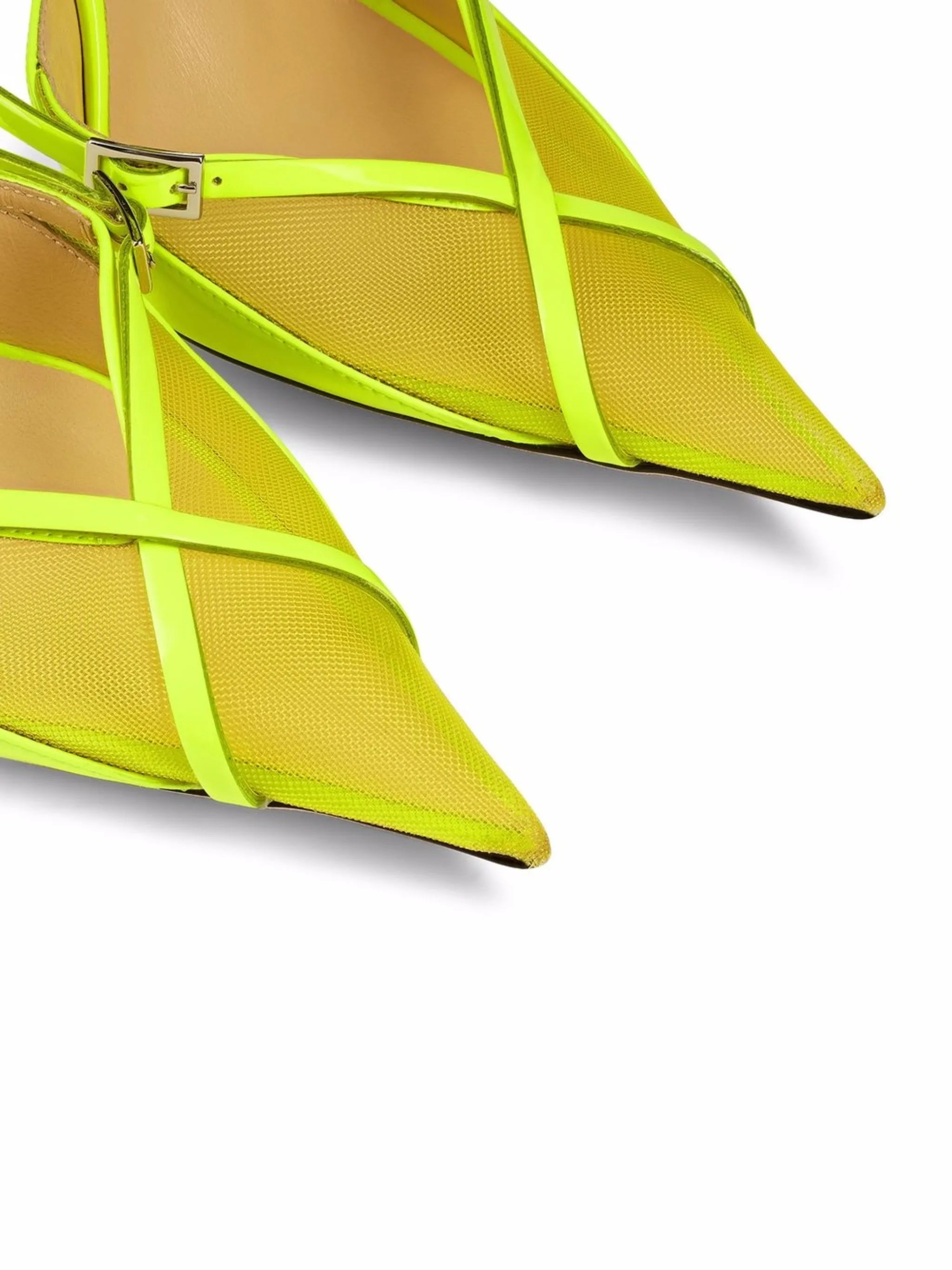 x Mugler mesh detailed pumps