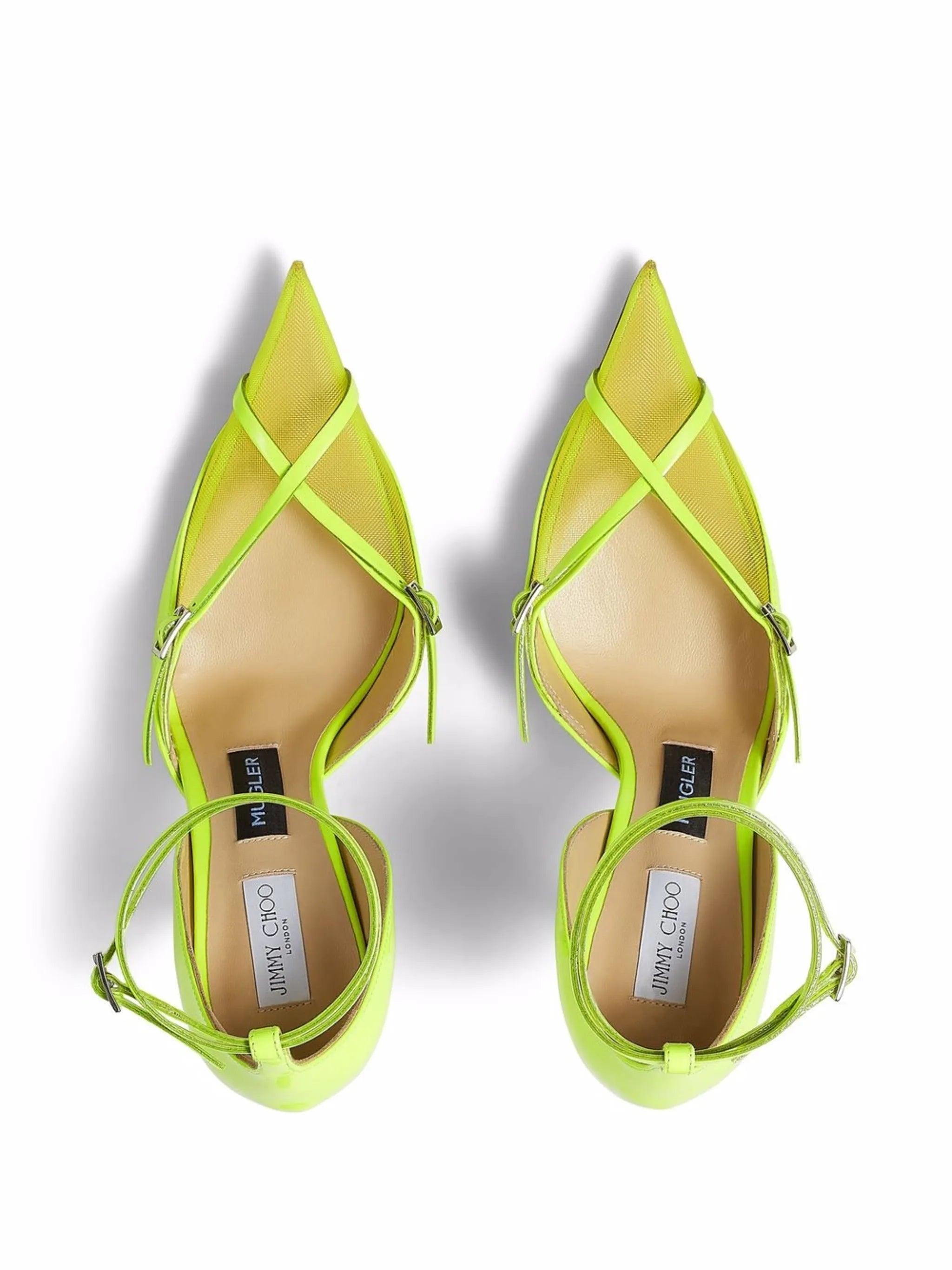 x Mugler mesh detailed pumps