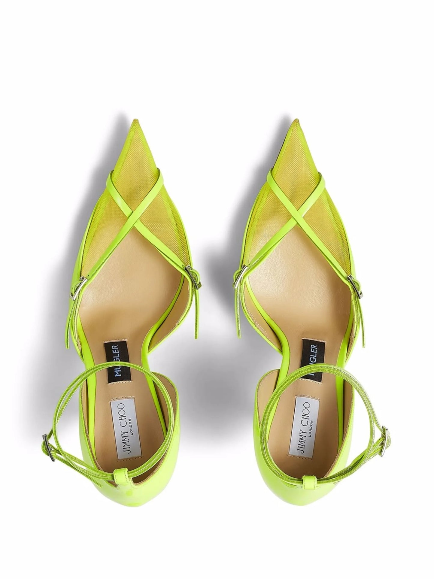 x Mugler mesh detailed pumps