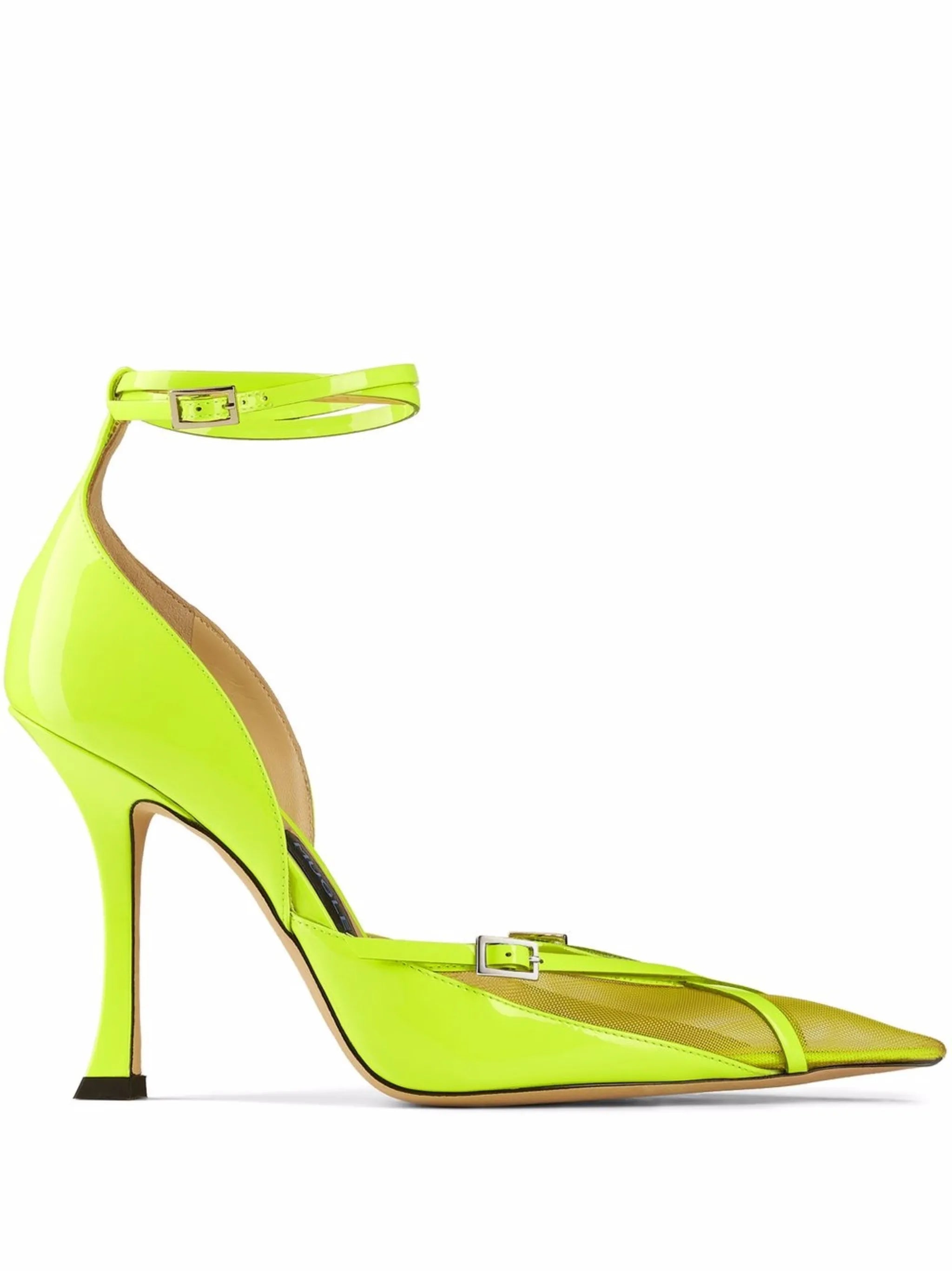 x Mugler mesh detailed pumps