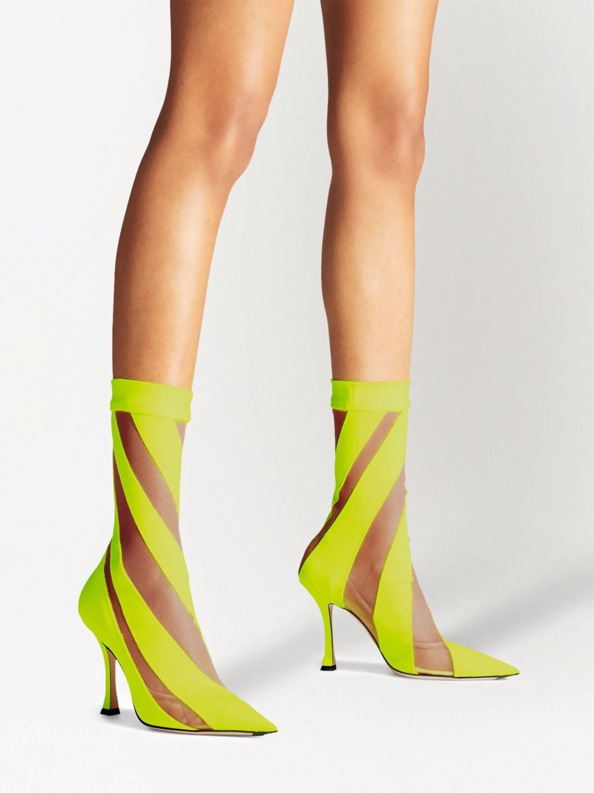 x Mugler mesh panelled ankle boots