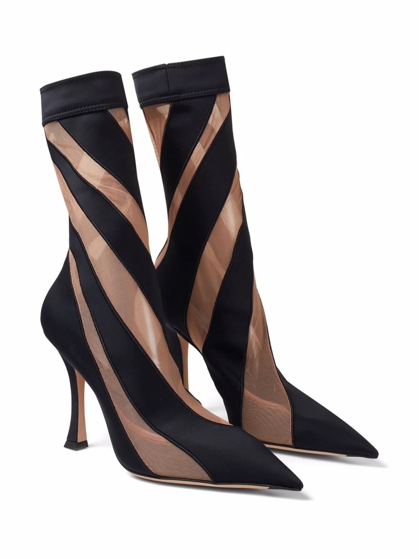 x Mugler mesh panelled ankle boots