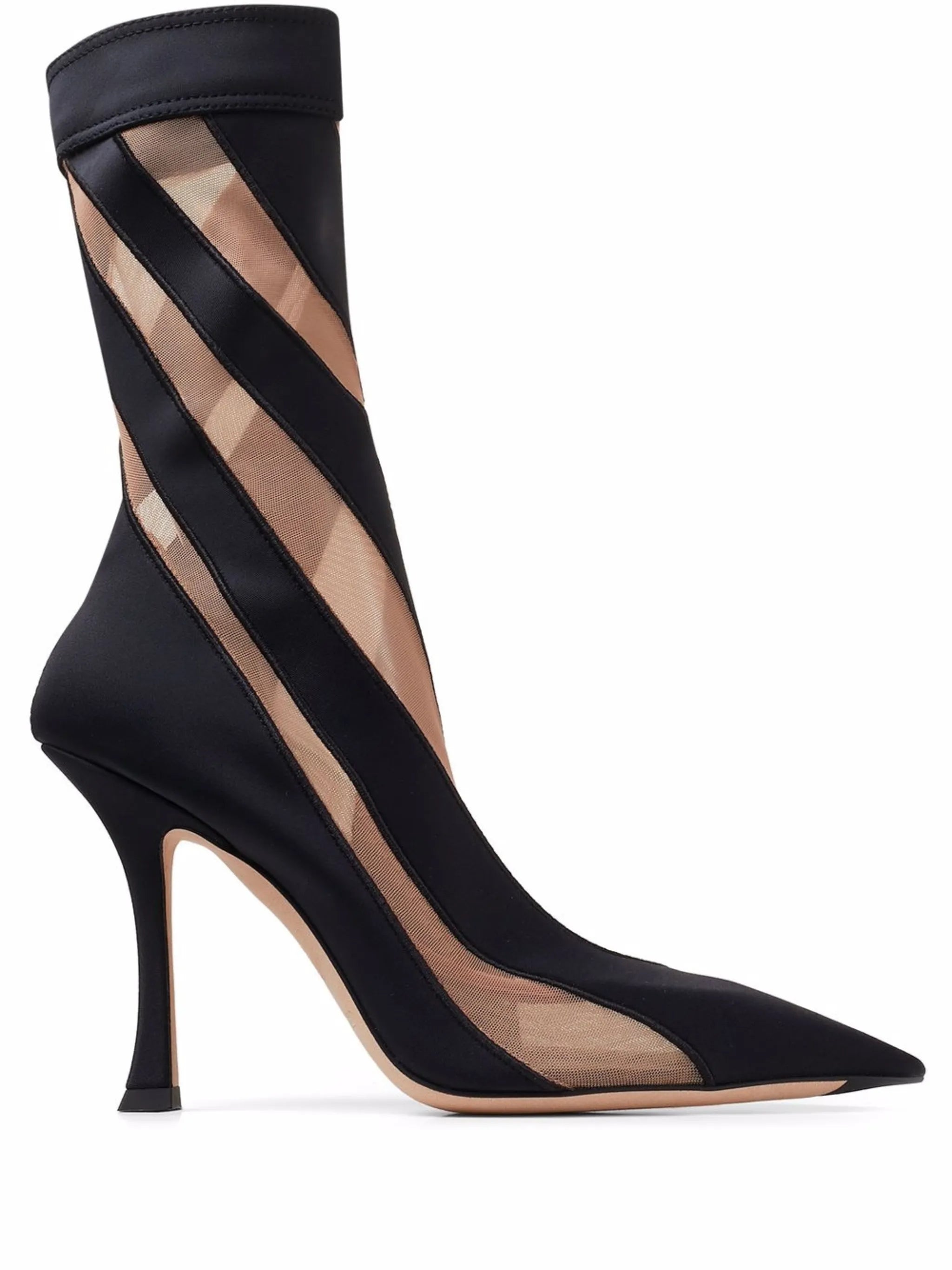 x Mugler mesh panelled ankle boots