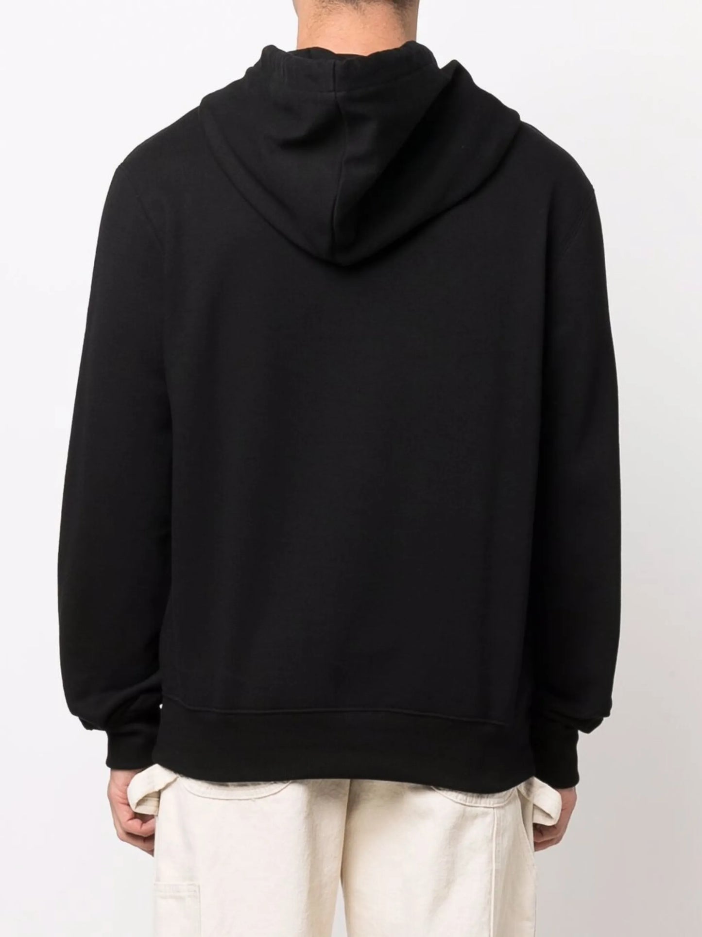 Black Logo Embroidered Hoodie