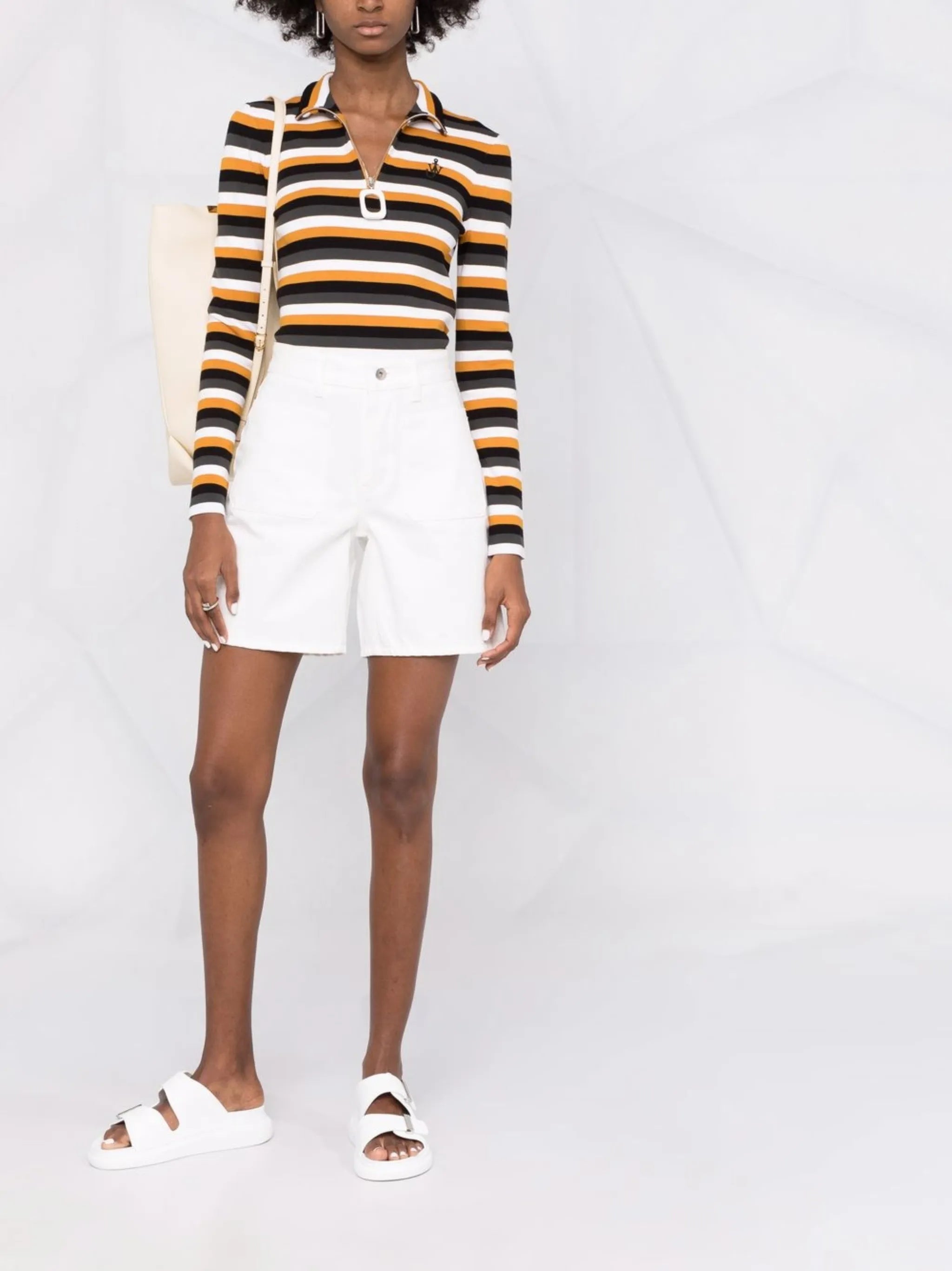 high-rise oversized-pocket shorts