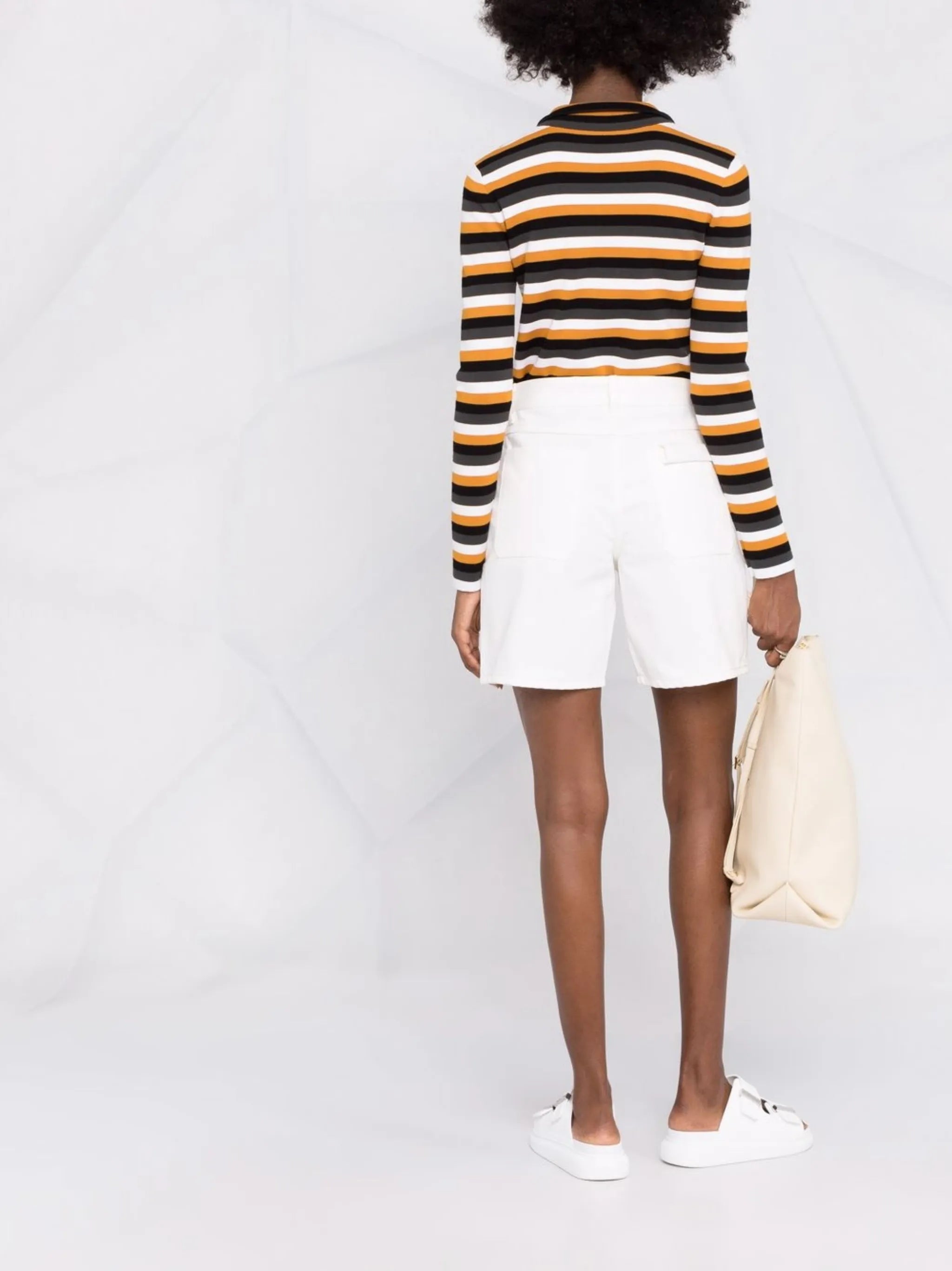 high-rise oversized-pocket shorts