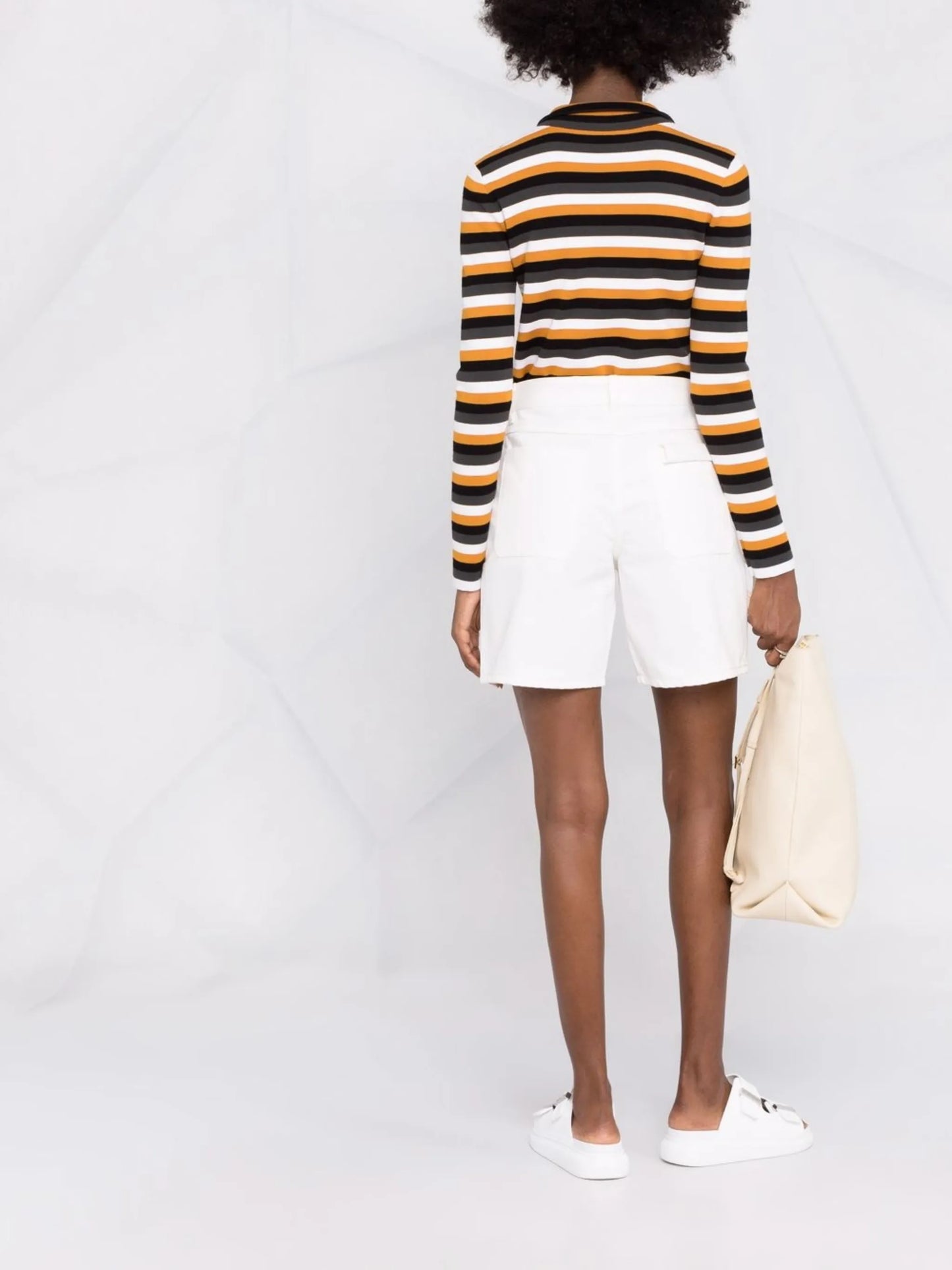 high-rise oversized-pocket shorts